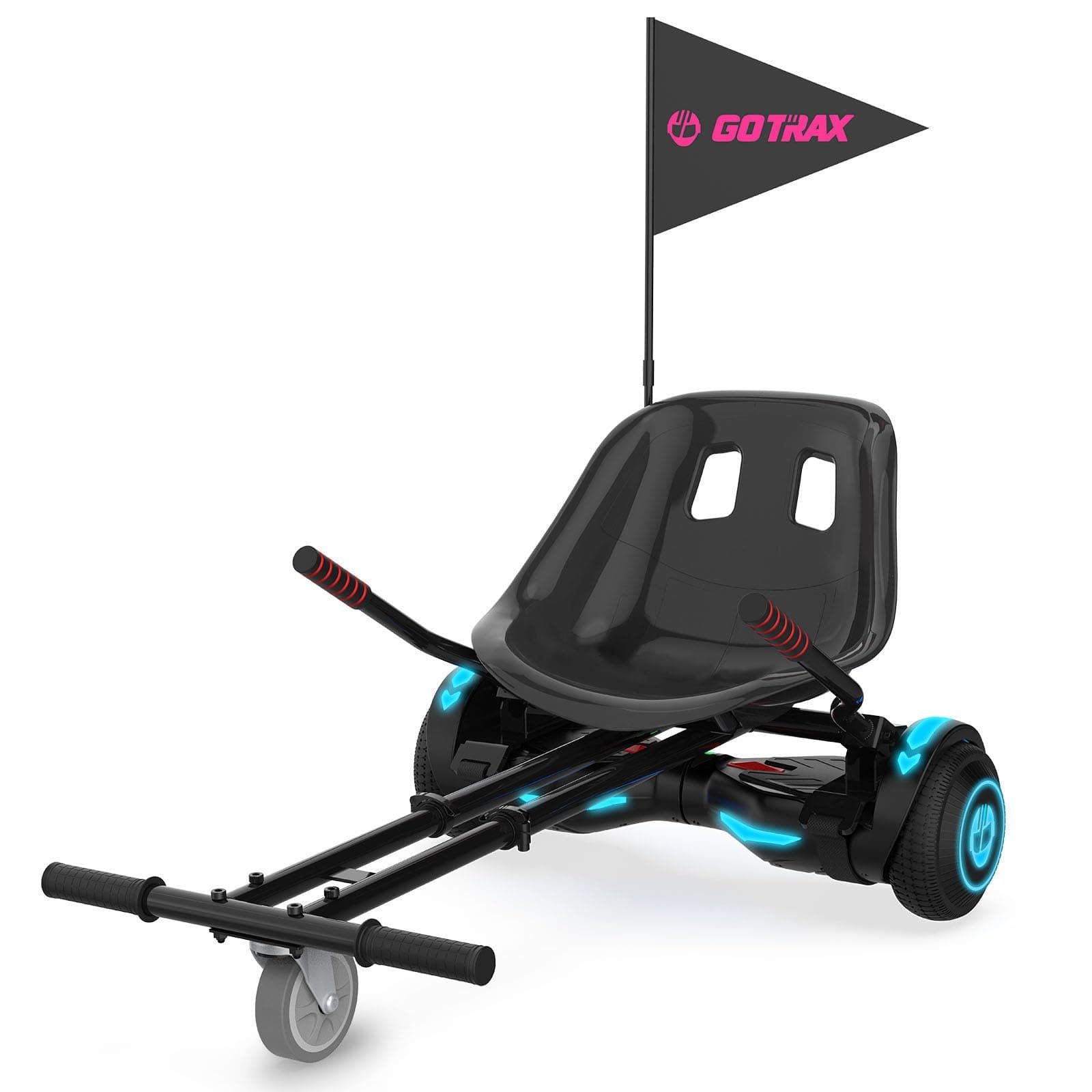 Gotrax Hoverfly Kart Attachment for 6.5"-10" Hoverboards - Adjustable Frame and Handlebar Control