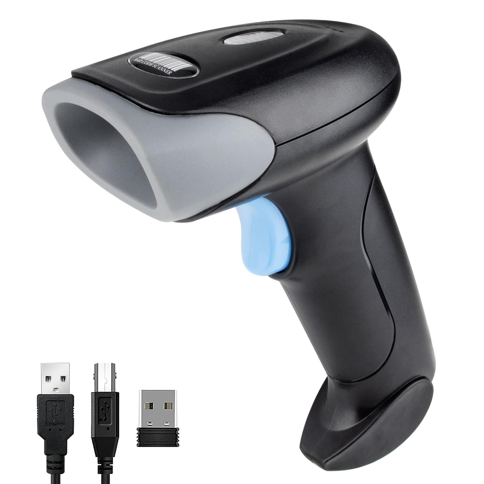 – Wireless Barcode Scanner USB Handheld Laser Bluetooth Barcode Scanner 1D 2D QR Screen Scanning Bar Code Reader Works with PC, iPad, Smartphone, Laptop-U26
