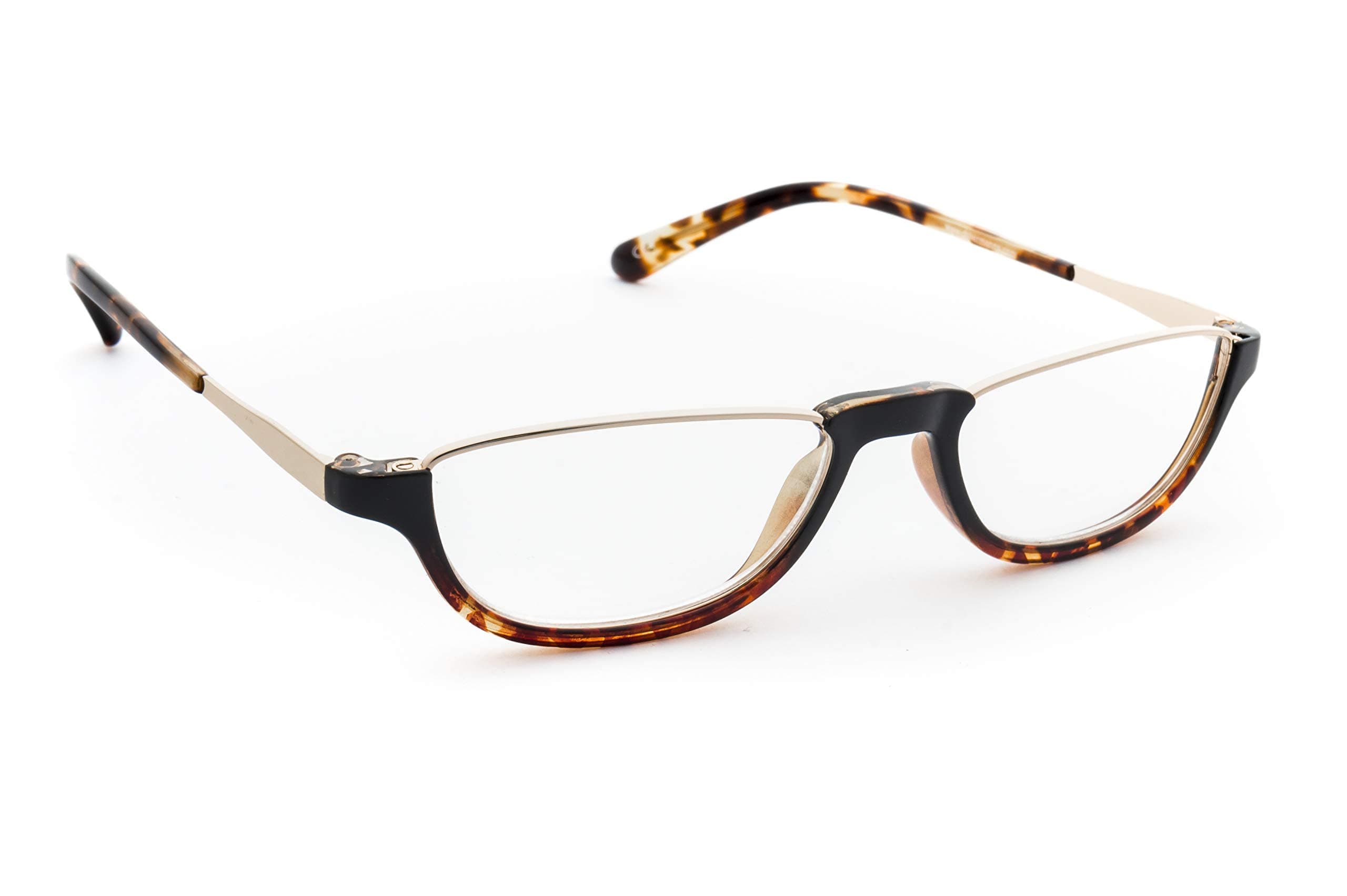 Dr.Harmann's Rectangular Reading Glasses (Tortise Shell With Gold) (iRead ONE +2.75)