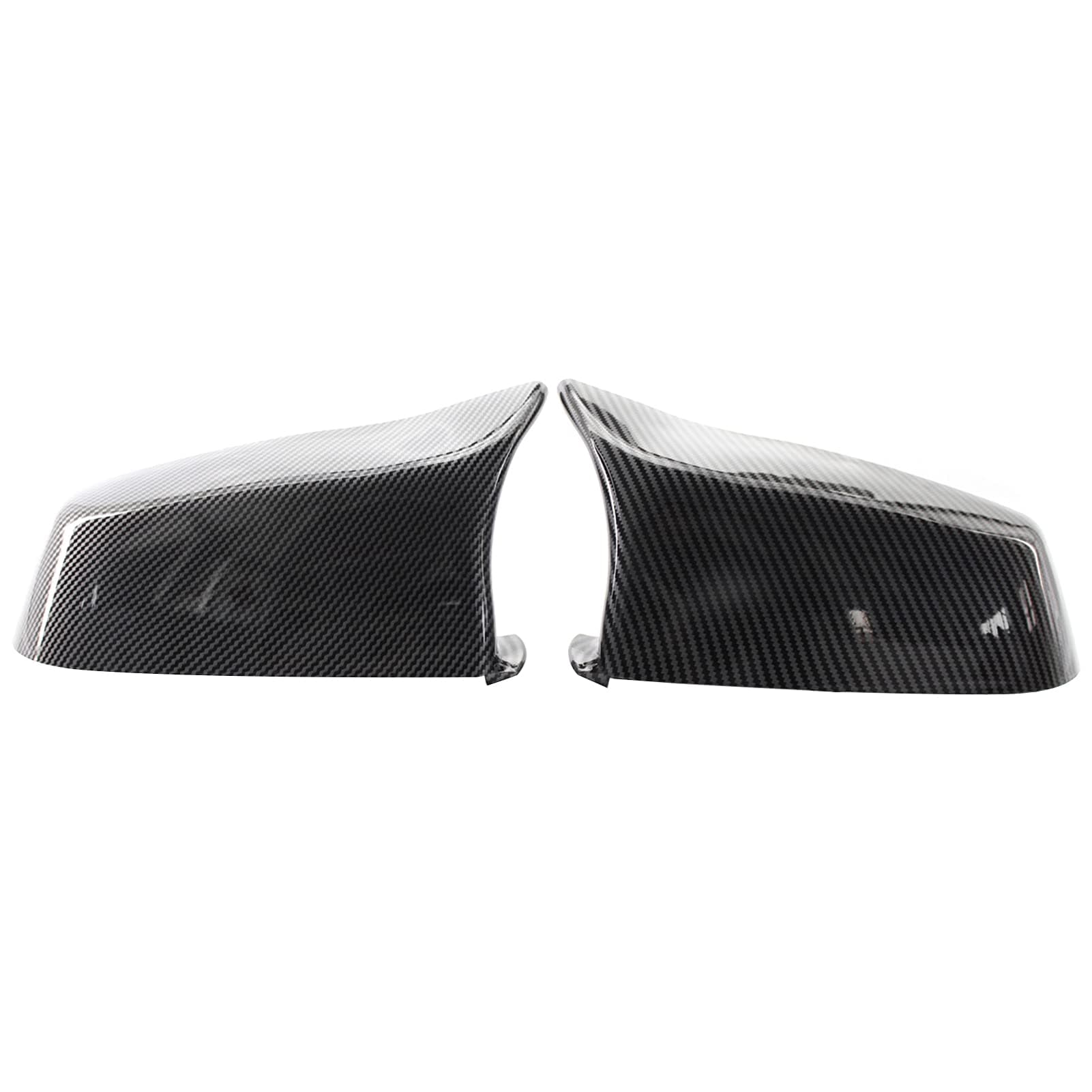 One Pair Modified Bullhorn Reversing Housings Pattern Replacement for E60 F10 F12 F13 F01 F02 F11 F07 F18 E63 E64 K18370 GZ.FK013GLR(TW)(Black)-POOWE