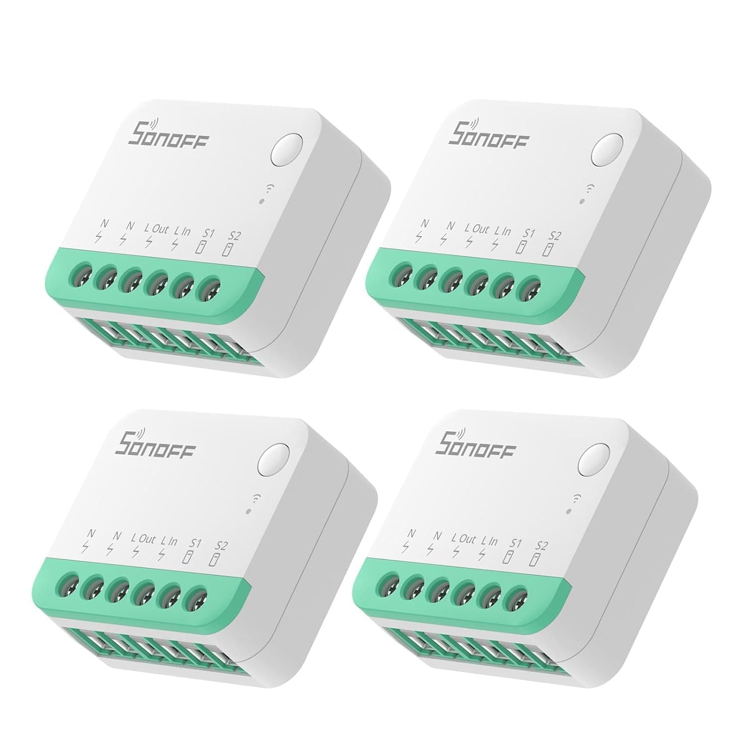 SONOFF MINIR4M Matter Smart Switch, Universal DIY Module for Smart Home Automation Solution, Compatible with Alexa & Google Home Assistant, No Hub Required, 4 Pack