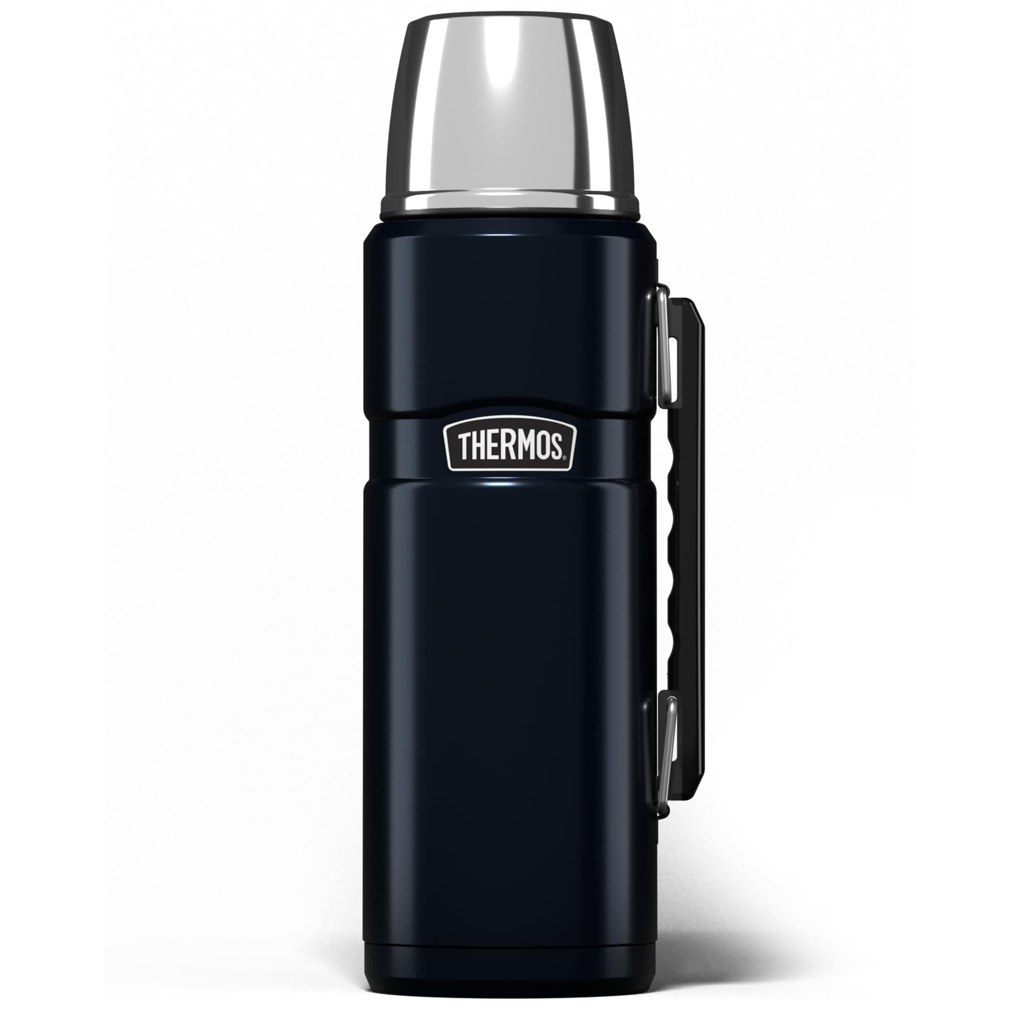 Thermos - Stainless King Midnight Blue Travel Flask (1.2L) Premium Leak Proof Insulated Tea & Coffee Flask, Hot & Cold Drinks, Built-in Cup, Twist-Pour Stopper, BPA-Free, Durable Steel