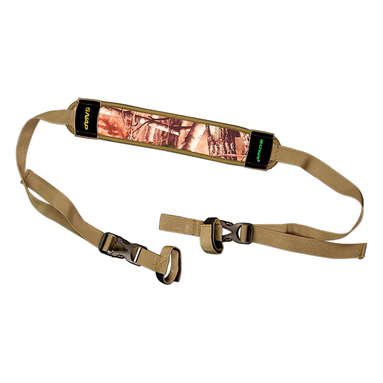 Apache Hunting Bow Sling - Durable Lightweight Quiet Fully Adjustable Quick-Release Design with Comfortable Shoulder Strap - Camo