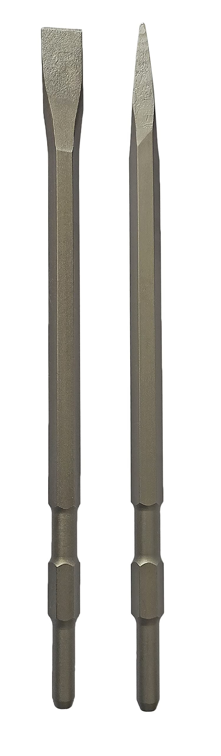 Inditrust flat and point Chisel set hammer bit size 17 x 400 mm suitable for demolition hammer