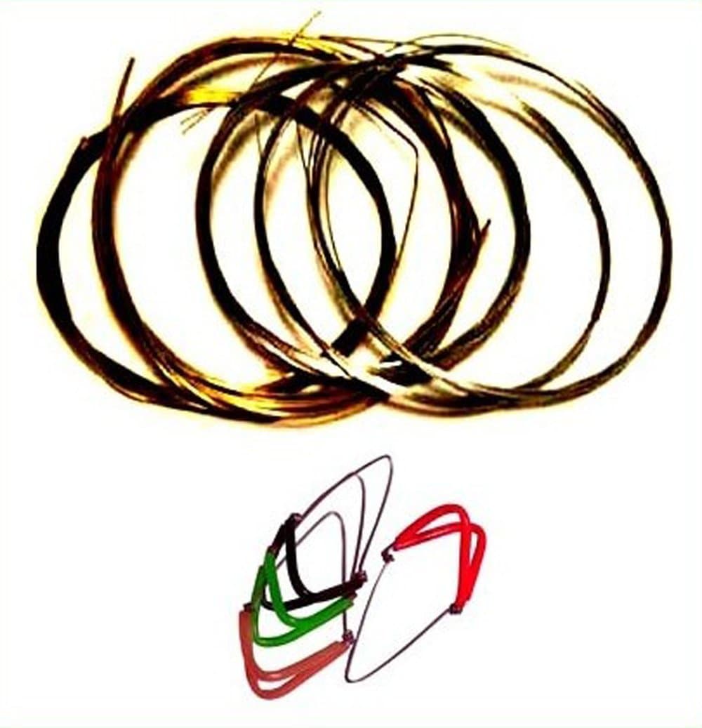 superbrasscom Value Pack - 1 Set Ellora Indian Sitar Complete String Set + 4 Mizrab Plectrums