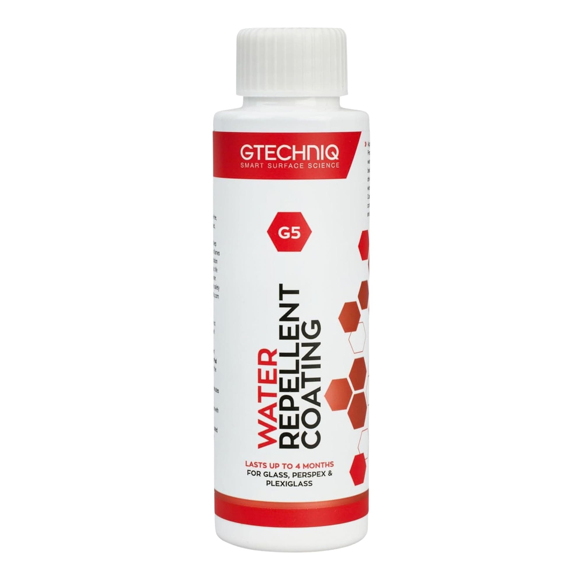 G5 Water Repellent Coating for Glass and Perspex 100ml - Maximum Repellency, 3 to 6 Months Durability, Beads Water, Removes Contaminants - Perfect for Car Windows, Marine Glass