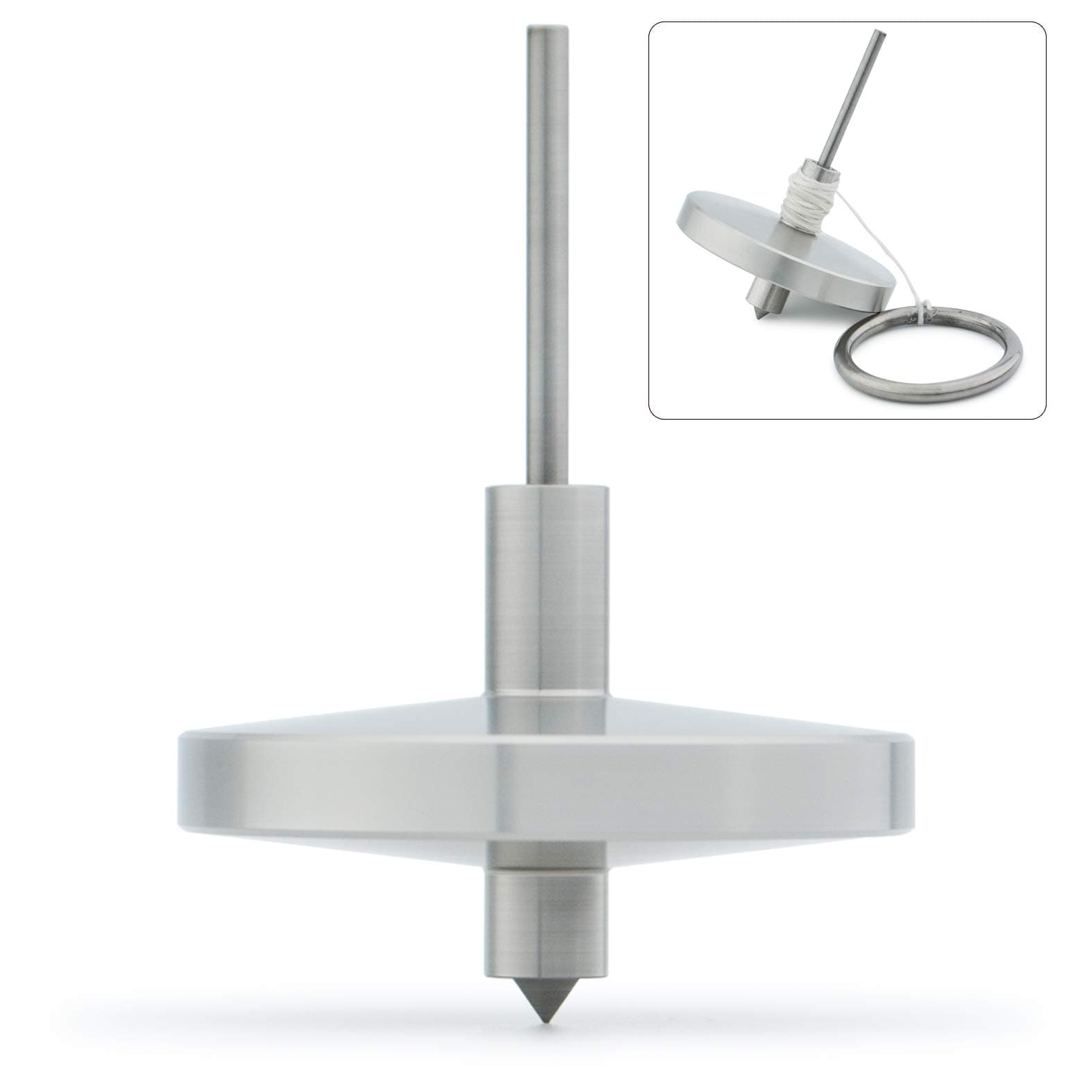 Spinning Top (Pull String), Last 7-15 Minutes on Hard&Smooth Surface (Best Record 26 Minutes), Waste Your Time Efficiently, EDC Desk Toy, Pricision Gyroscope, Unique Gift