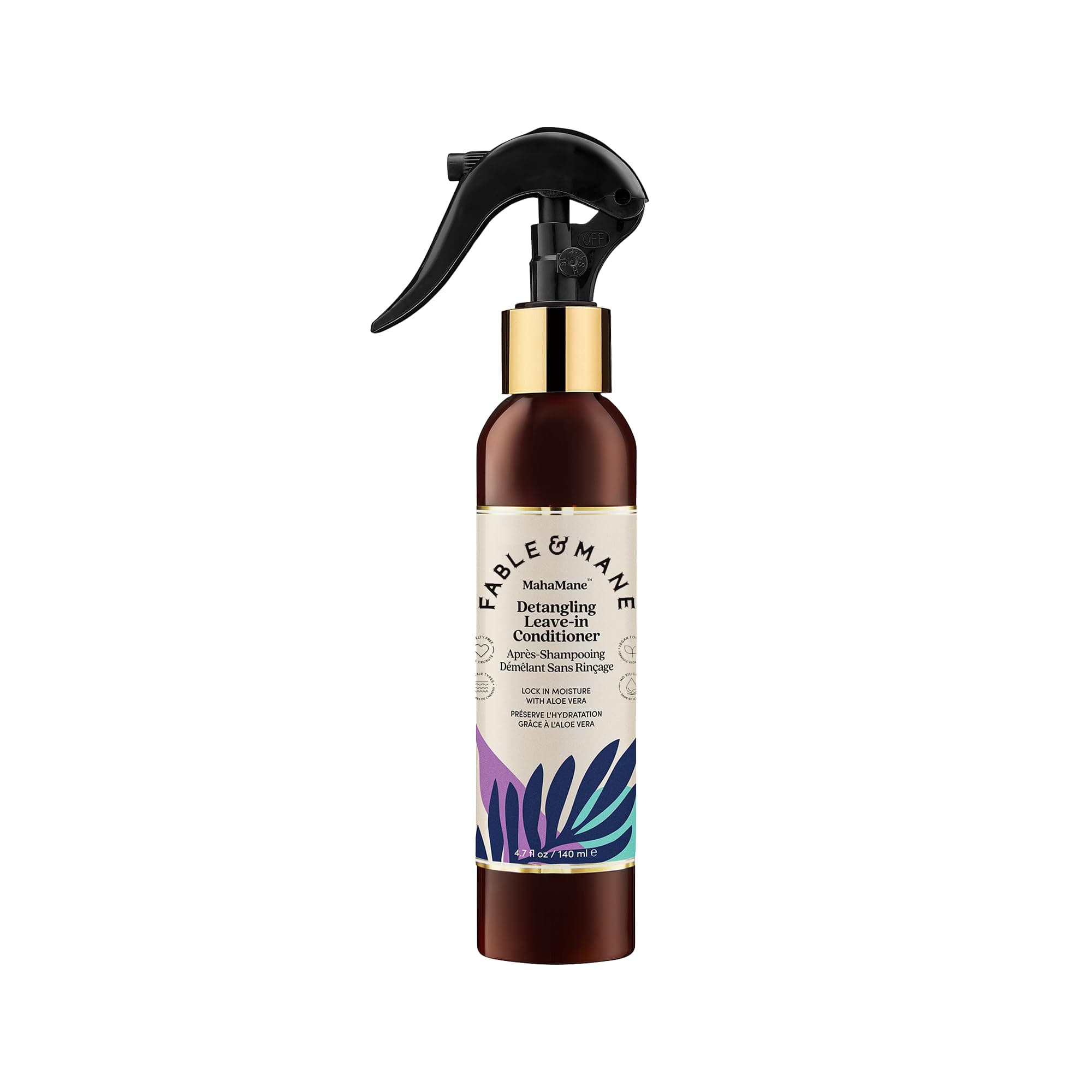 Fable & Mane Detangling Leave-In Conditioner, with UV Heat Protection for Smooth, Hydrated, Tangle-free Hair. Enriched with Aloe Vera