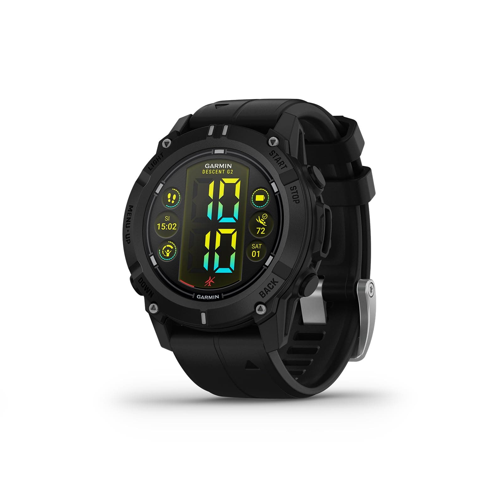 Garmin® Descent™ G2, Watch-Style Dive Computer, Bright AMOLED Display, Multiple Dive Modes, Health and Wellness Features, Black with Black Band