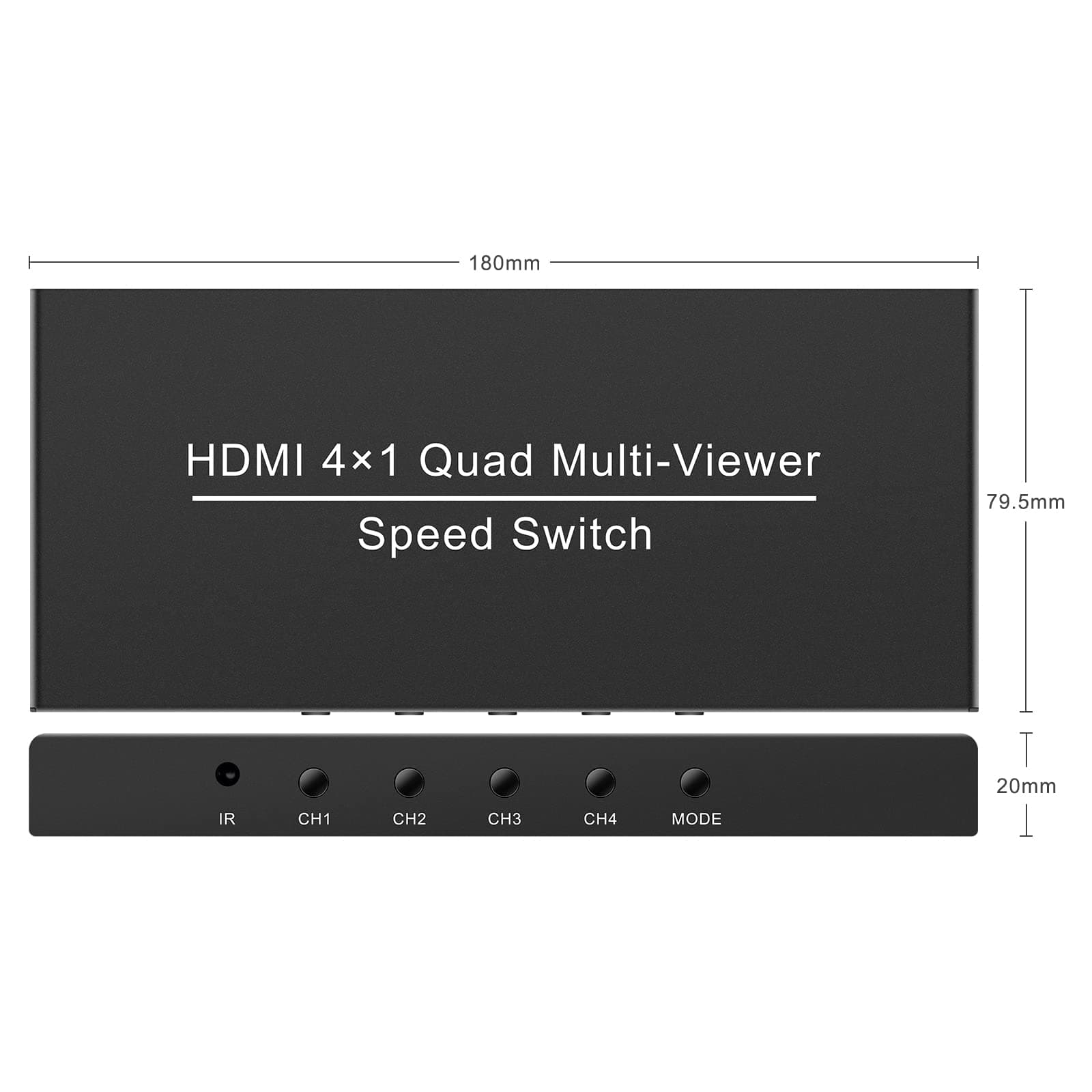 HDMI 4×1 Quad Multi Viewer Converter 4 Input 1 Output HDMI1.4a HDCP1.4 Switch Switcher for HDTV DVD PS3 STB PC