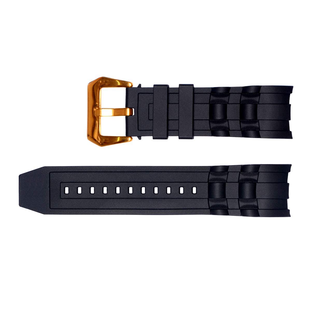 for Invicta Pro Diver Watch Bands Replacement Strap with Bukcle - Black Rubber Silicone Invicta Watch Strap