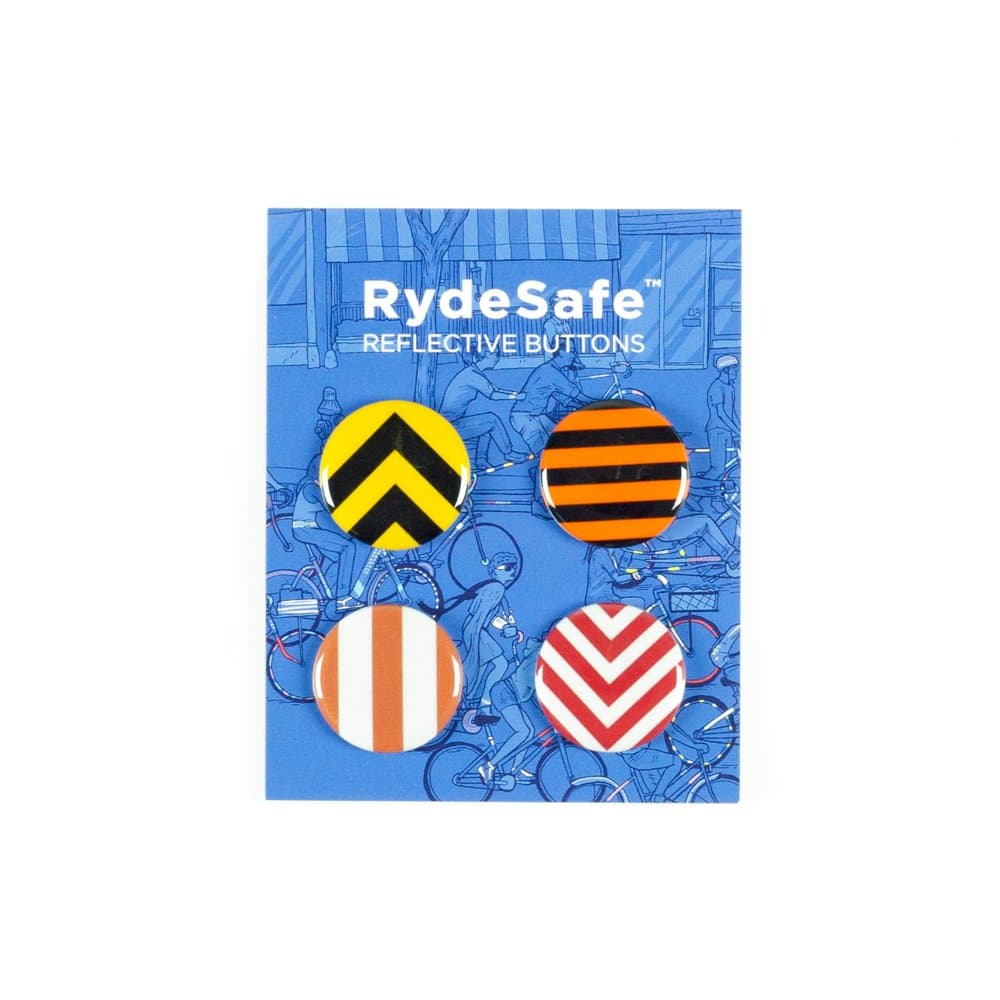 RydeSafeReflective Buttons - Road Signs - 4 Pack