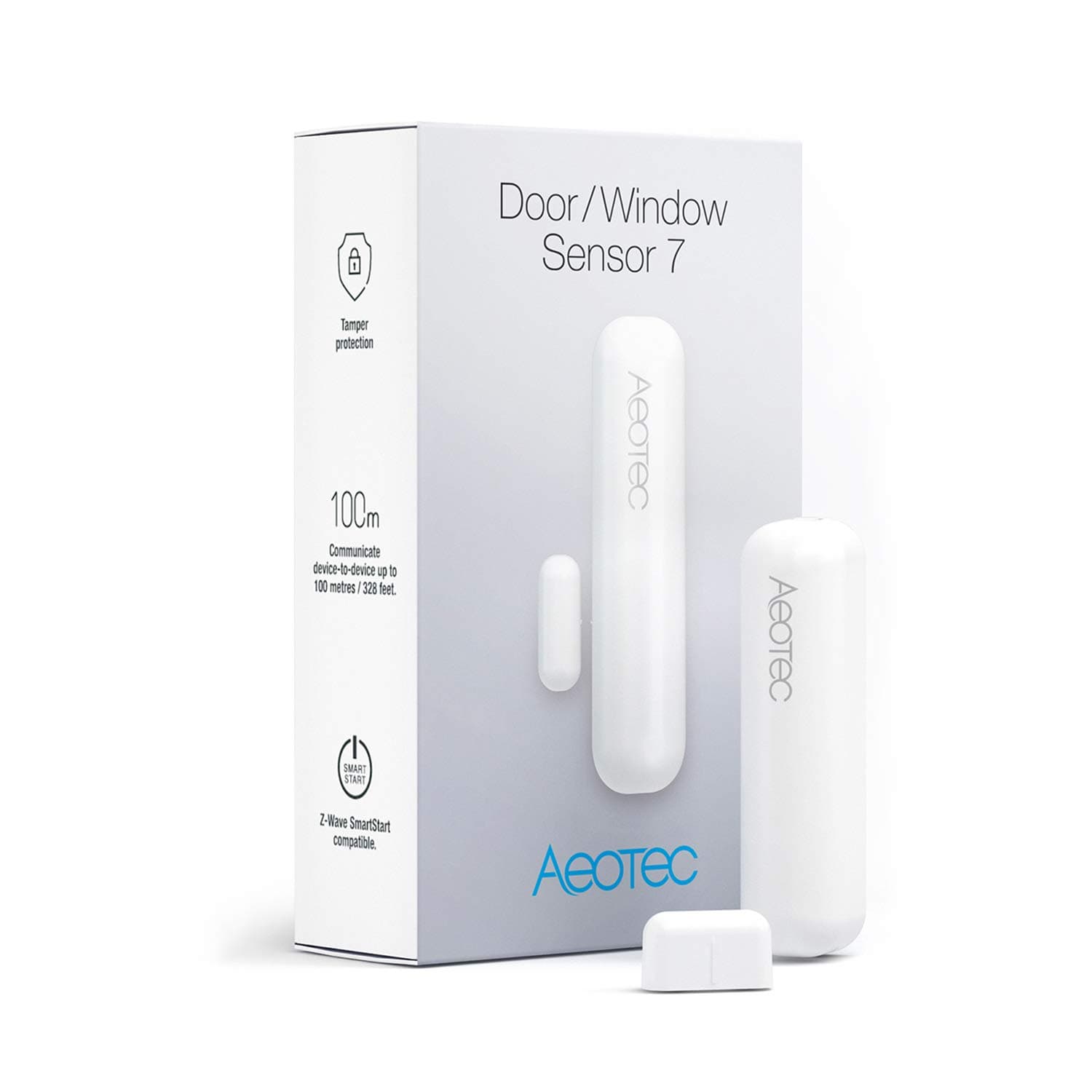 Aeotec Door Window Sensor 7, Z-Wave Plus Enabled Zwave Hub Required, Gen7, White (Door/Window Sensor 7)