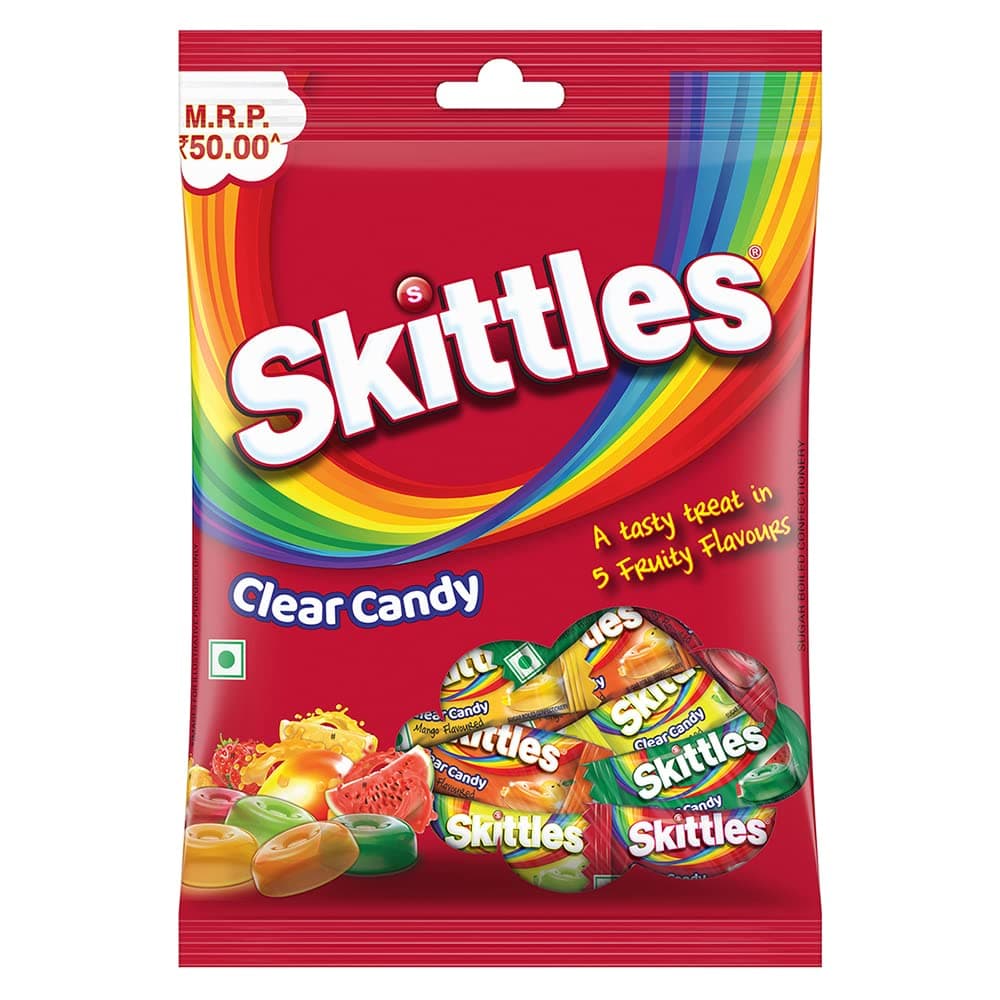 Skittles Clear Candy Pouch, 113g