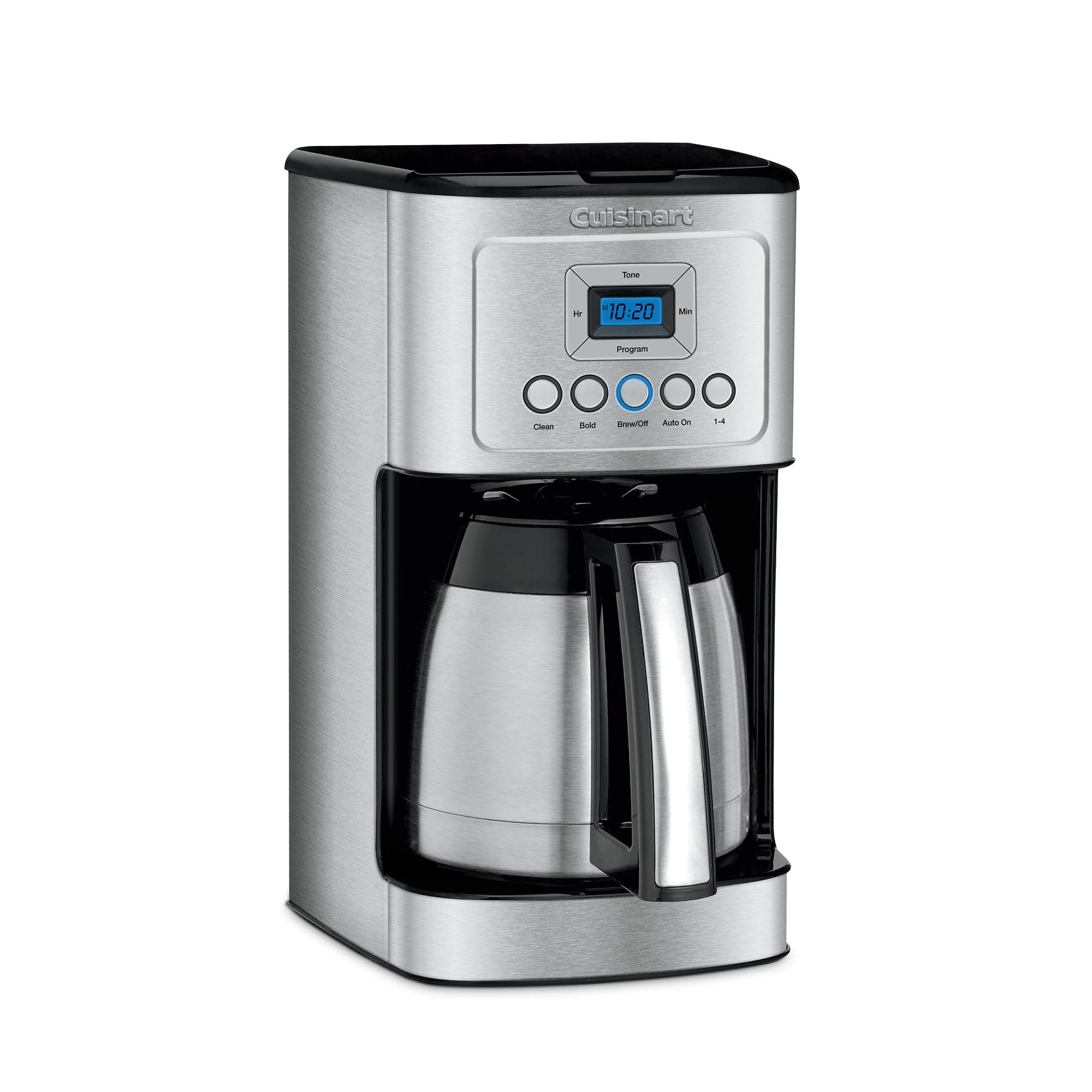 12-Cup Coffee Maker, Programmable PerfecTemp Thermal Carafe Coffee Machine with 1-4 Cup Setting, Brew Strength Control and Brew Pause, Stainless Steel, DCC-3400NAS, Silver