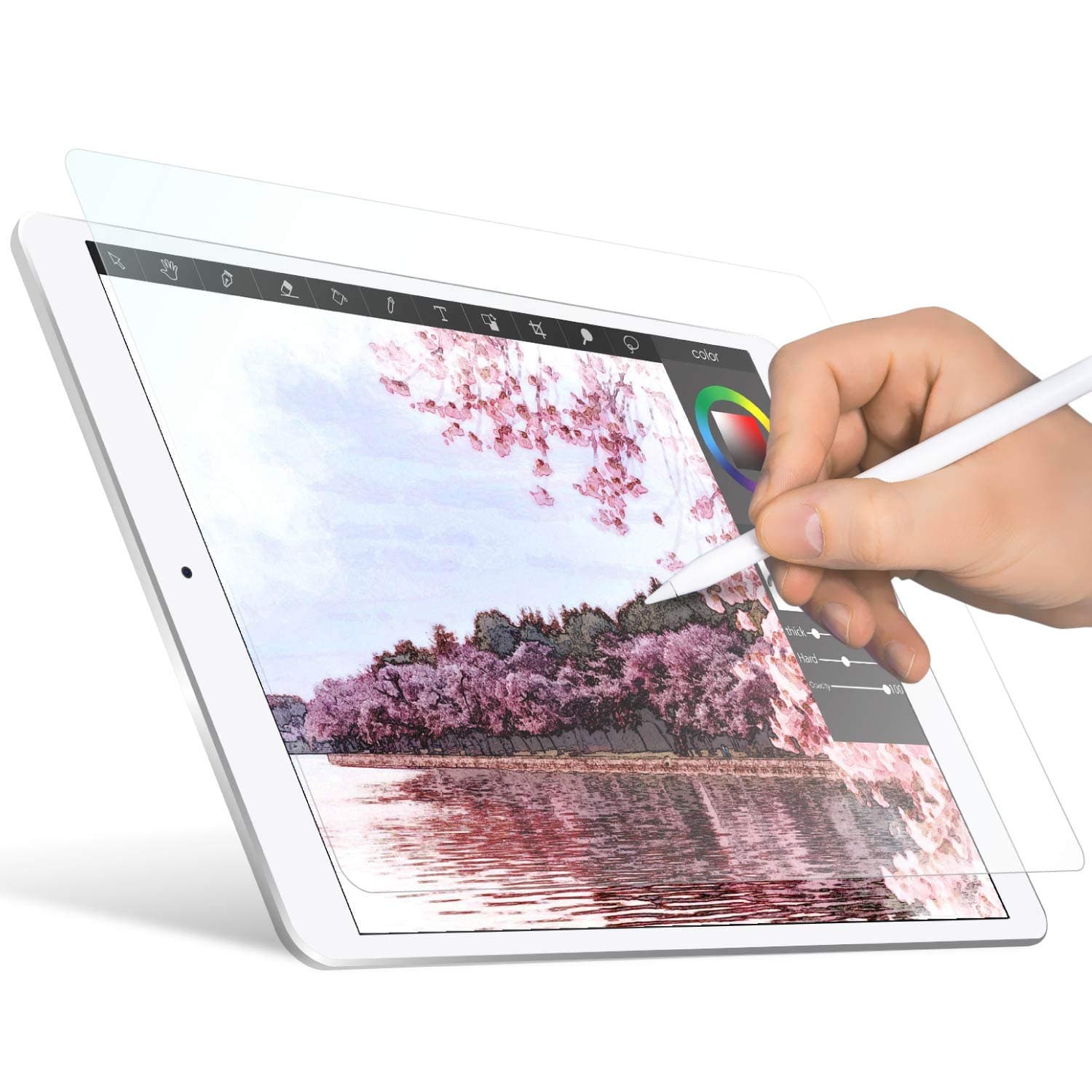 ELECOM Pencil-Feel Screen Protector Compatible with iPad Air 3 (10.5inch 2019), iPad Pro 10.5 (2017), Designed for Drawing, Anti-Glare Scratch-Resistant,Japan-Made *Smoothness 80*(TB-A17FLAPL)