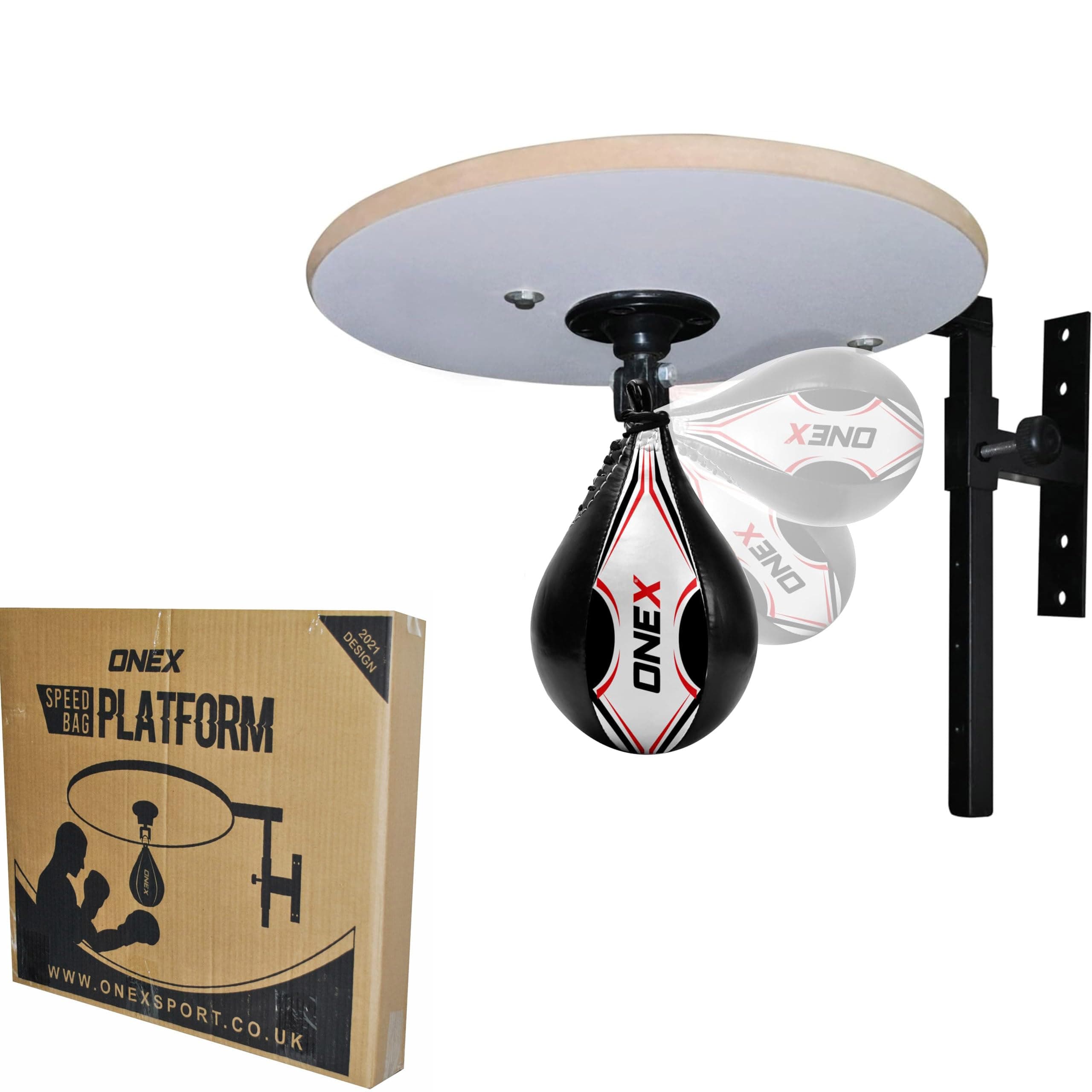 1x Punching Speed Ball Platform Set Wall Mounting Frame Punching Bag Stand for MMA Boxing Training Exercise Fully Adjustable