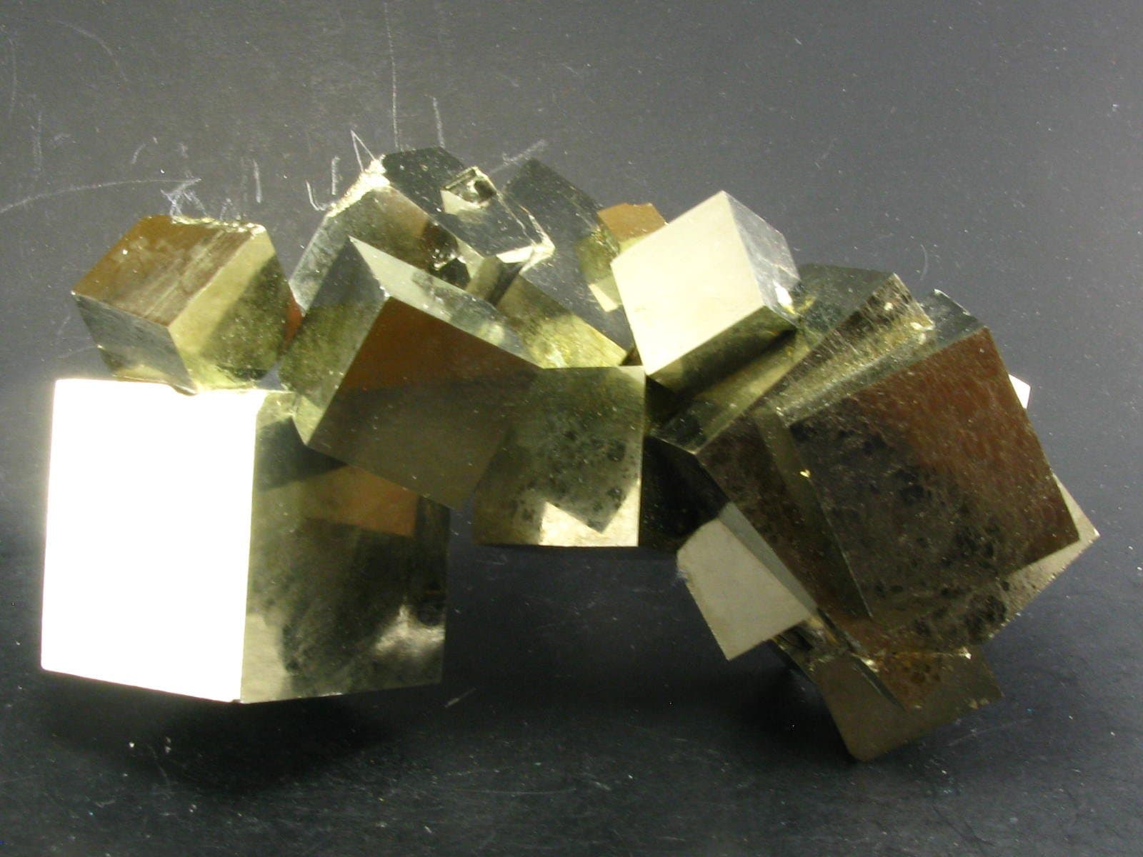Perfect Cube Pyrite Cluster From Spain - 4.5"