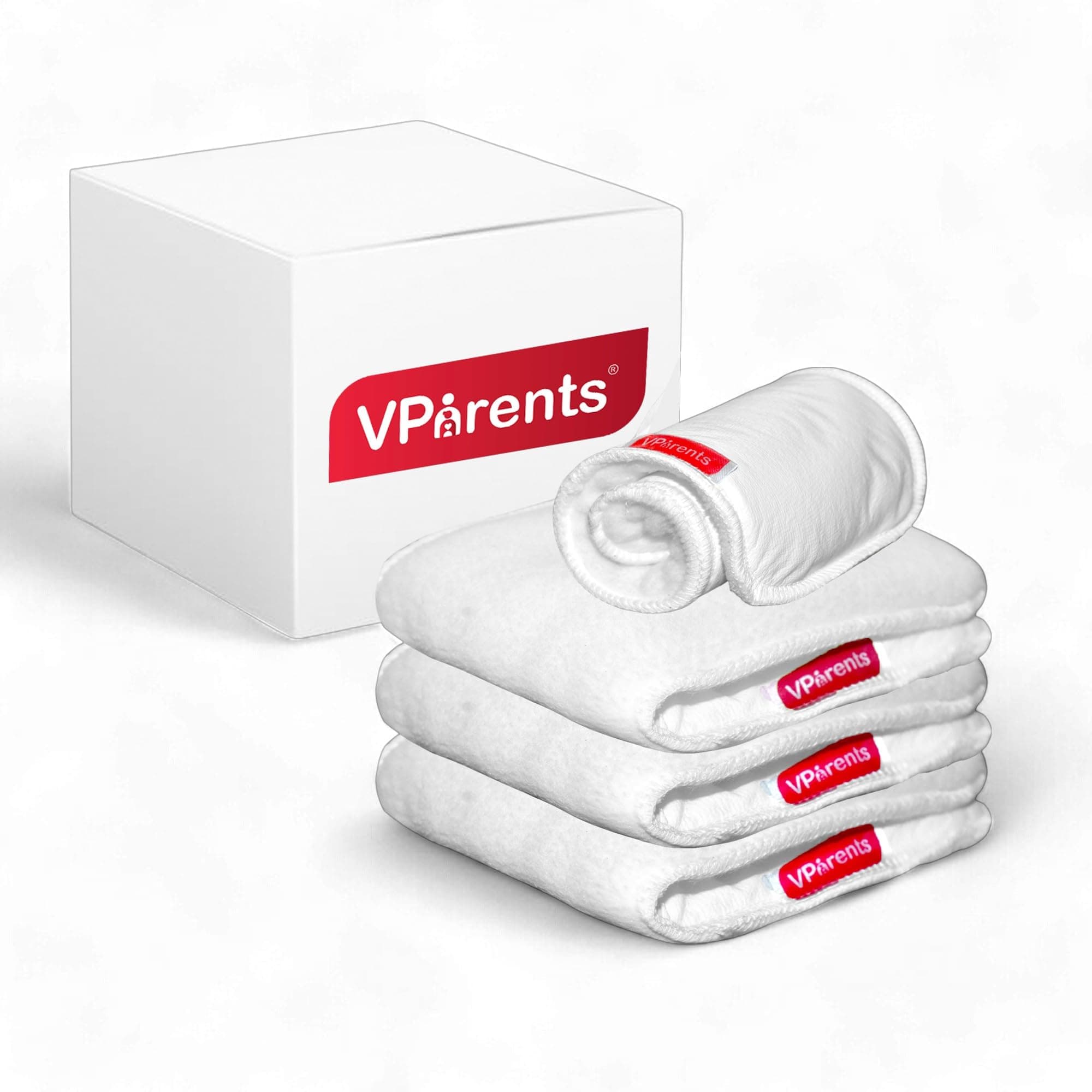 cloth diaper inserts for cloth diaper high absorbent 6 layer washable reusable wet free booster pads smart dry feel soaker pad baby diaper liners, Pack of 4