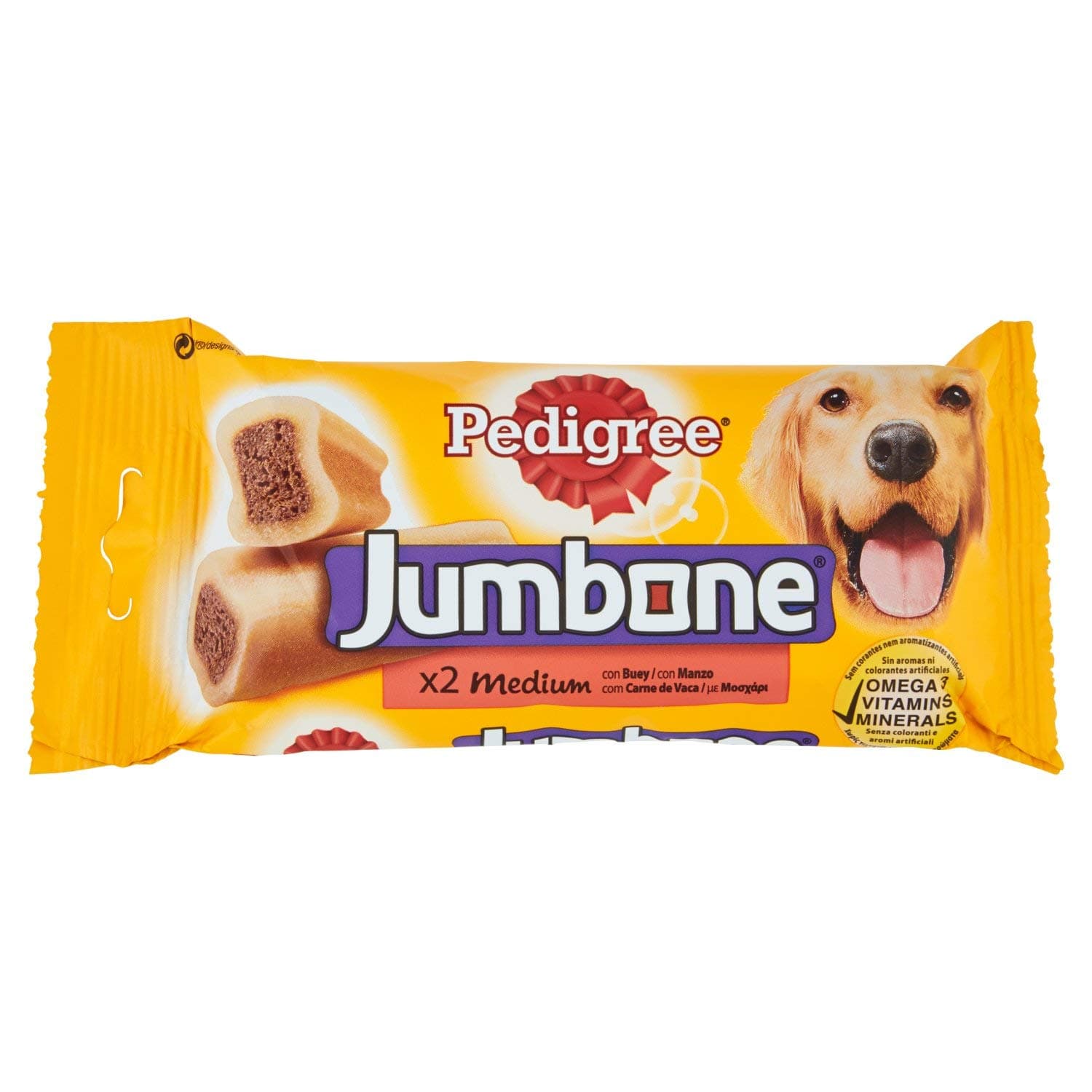 Pedigree Jumbone Medium 2 Beef Chews, 200g