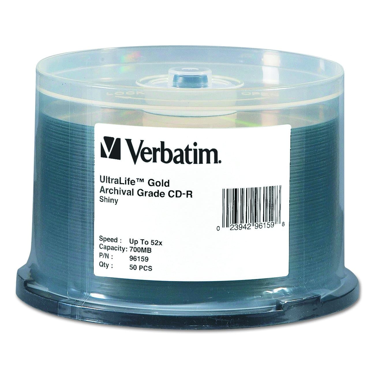 CD-R 700MB 52X UltraLife Gold Archival Grade - Branded Surface & Hard Coat - 50pk Spindle
