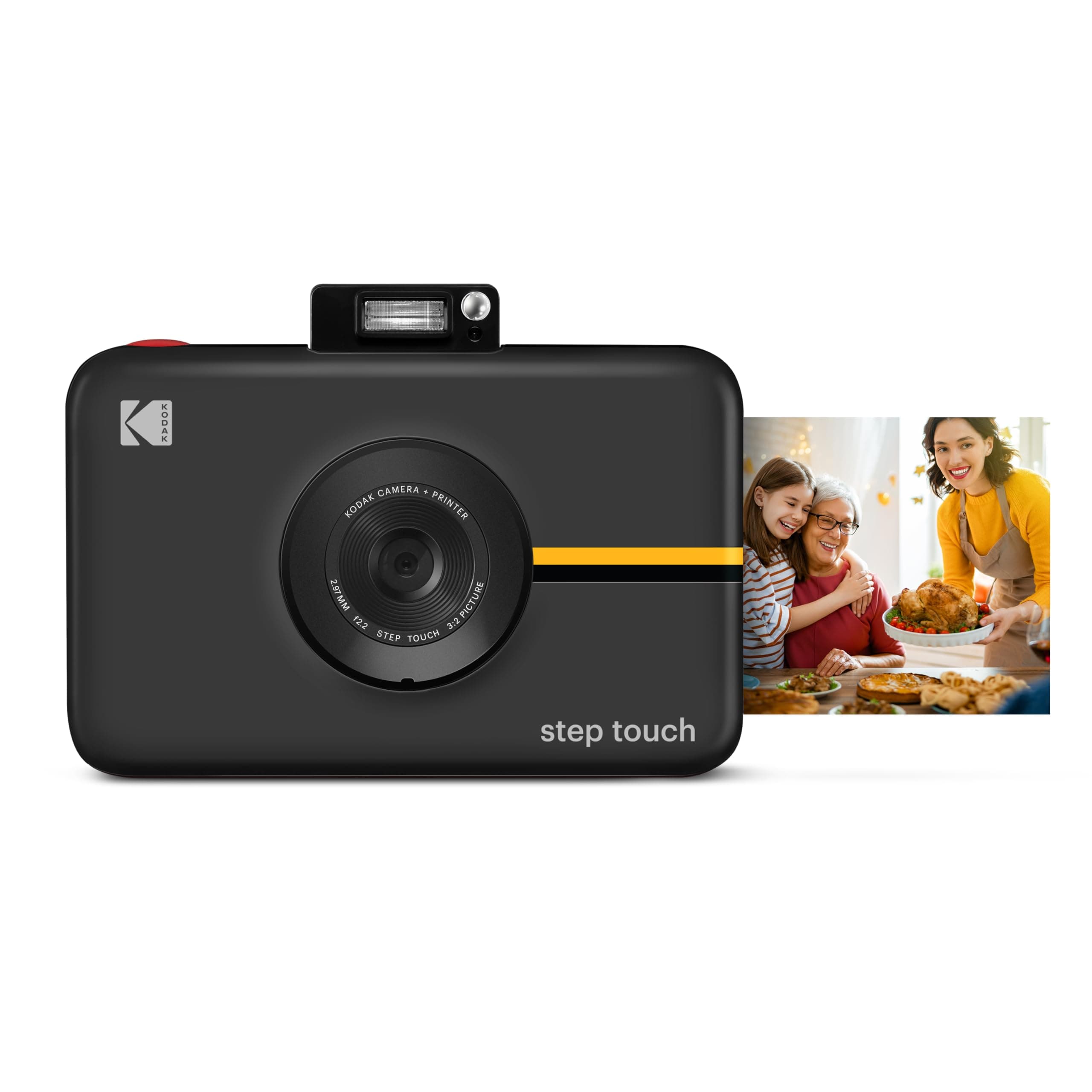 Kodak Step Touch | 13MP Digital Camera & Instant Printer with 3.5 LCD Touchscreen Display, 1080p HD Video - Editing Suite, Bluetooth & Zink Zero Ink Technology | Black