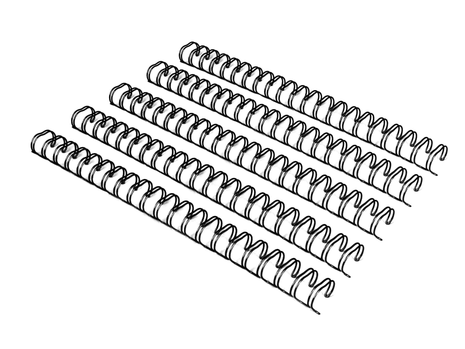 Rayson WR21159BK Wire Binding Spines, 2:1 Pitch Double Loop Binding Wires 5/8 Inch, 21-Loop Wire Ring Pack of 50 with Black