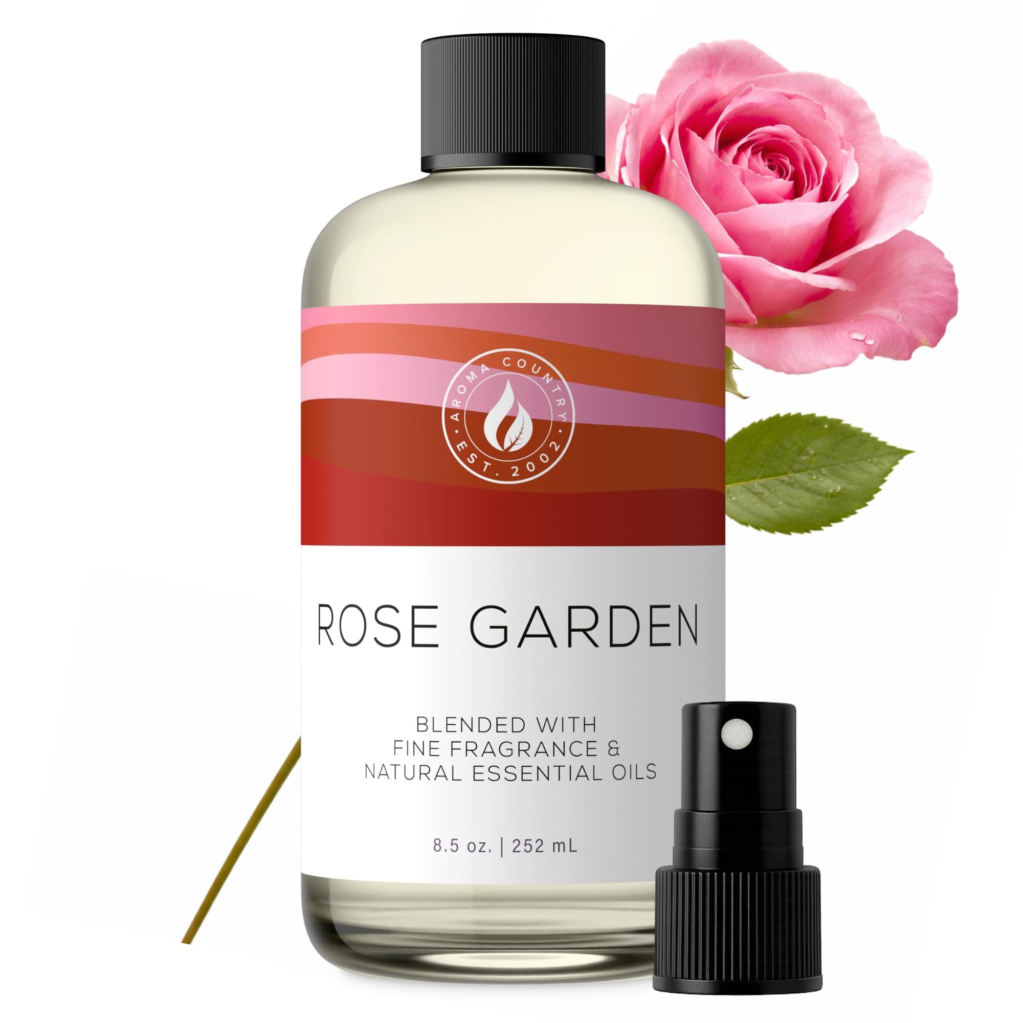 Rose Garden Diffuser Oil - Luxury Essential Oils for Diffuser Refill & Air Freshener Room Spray - Long-Lasting & Natural Home Fragrance, Scented Oil for Diffusers (8.5 Fl. oz)