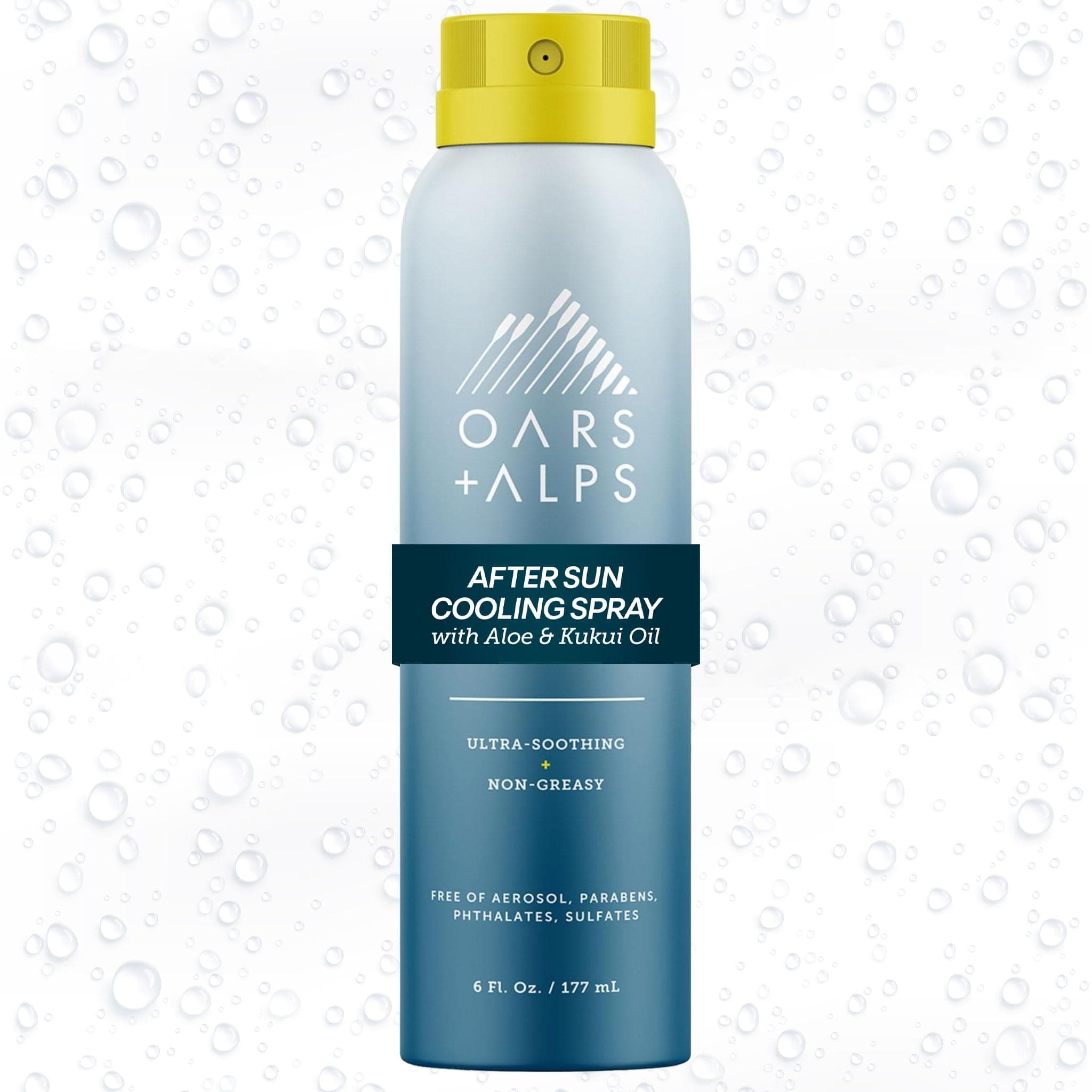 Oars + Alps After Sun Spray, After Sun Care Spray with Aloe Vera, Kukui Oil & Niacinamide & Green Tea Scent to Naturally Cool Skin, Hydrating, Soothing, Non Greasy, 6oz