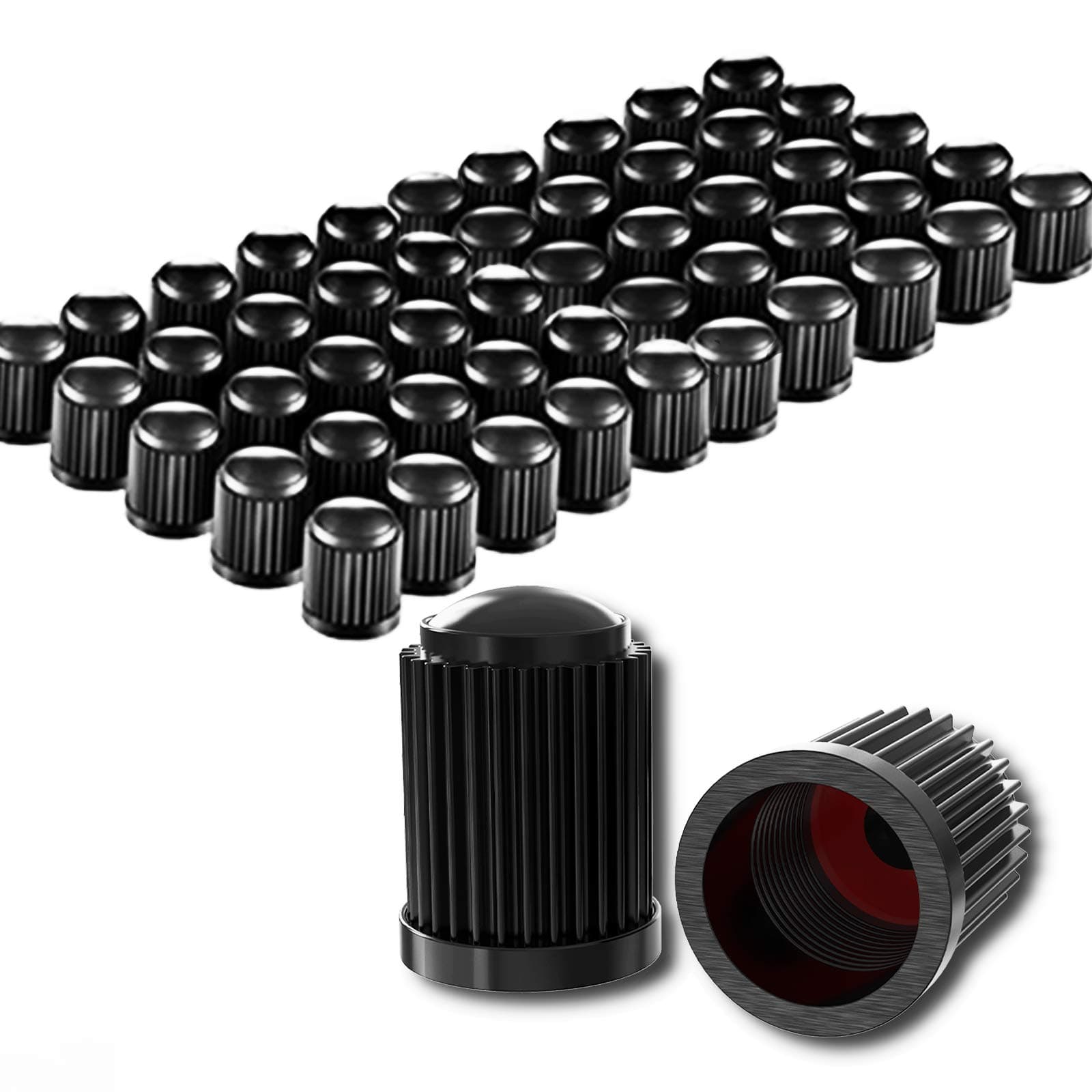 Plastic valve stem caps