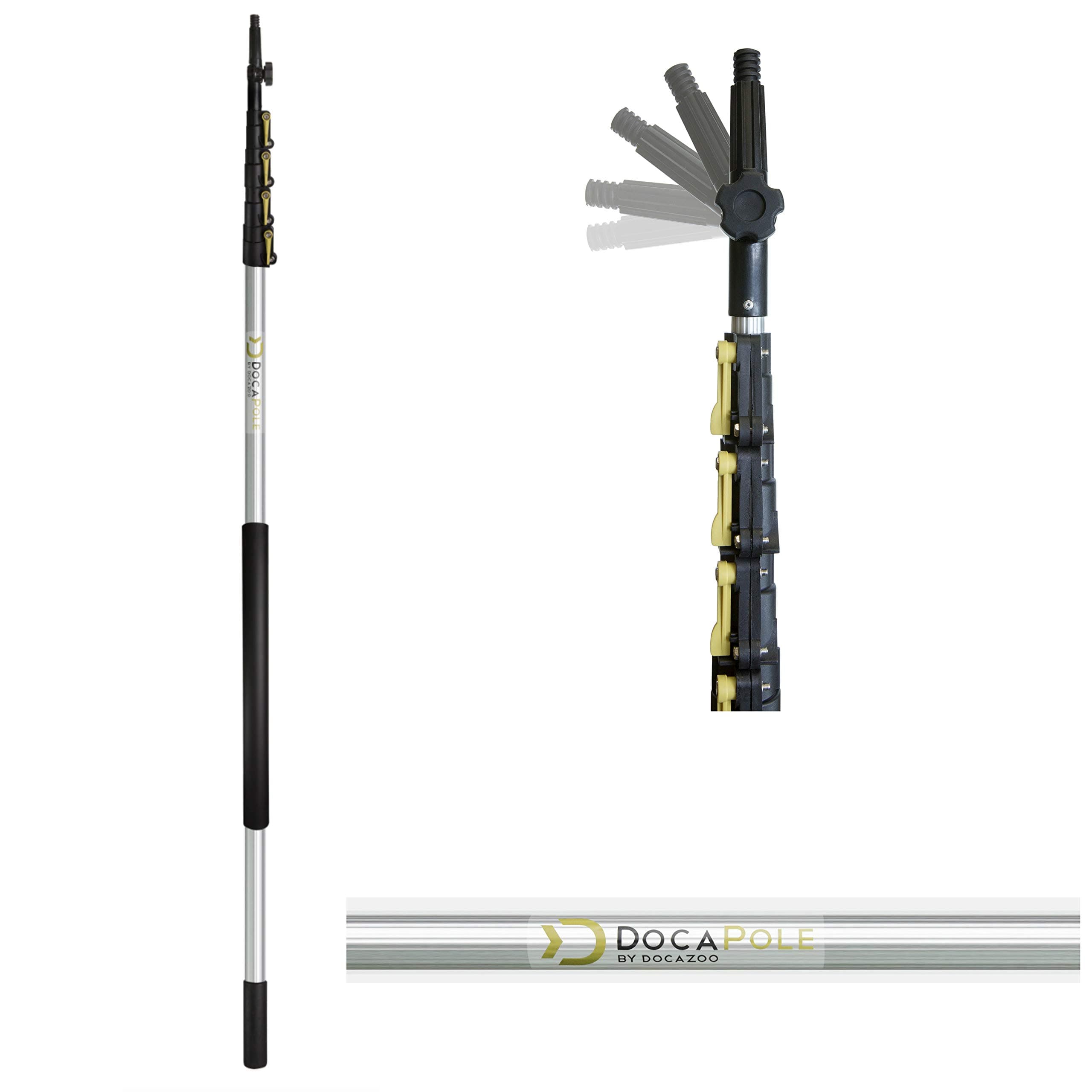 DocaPole Dusting Kit with 6 to 24 ft Telescopic Pole and Microfiber Feather Duster