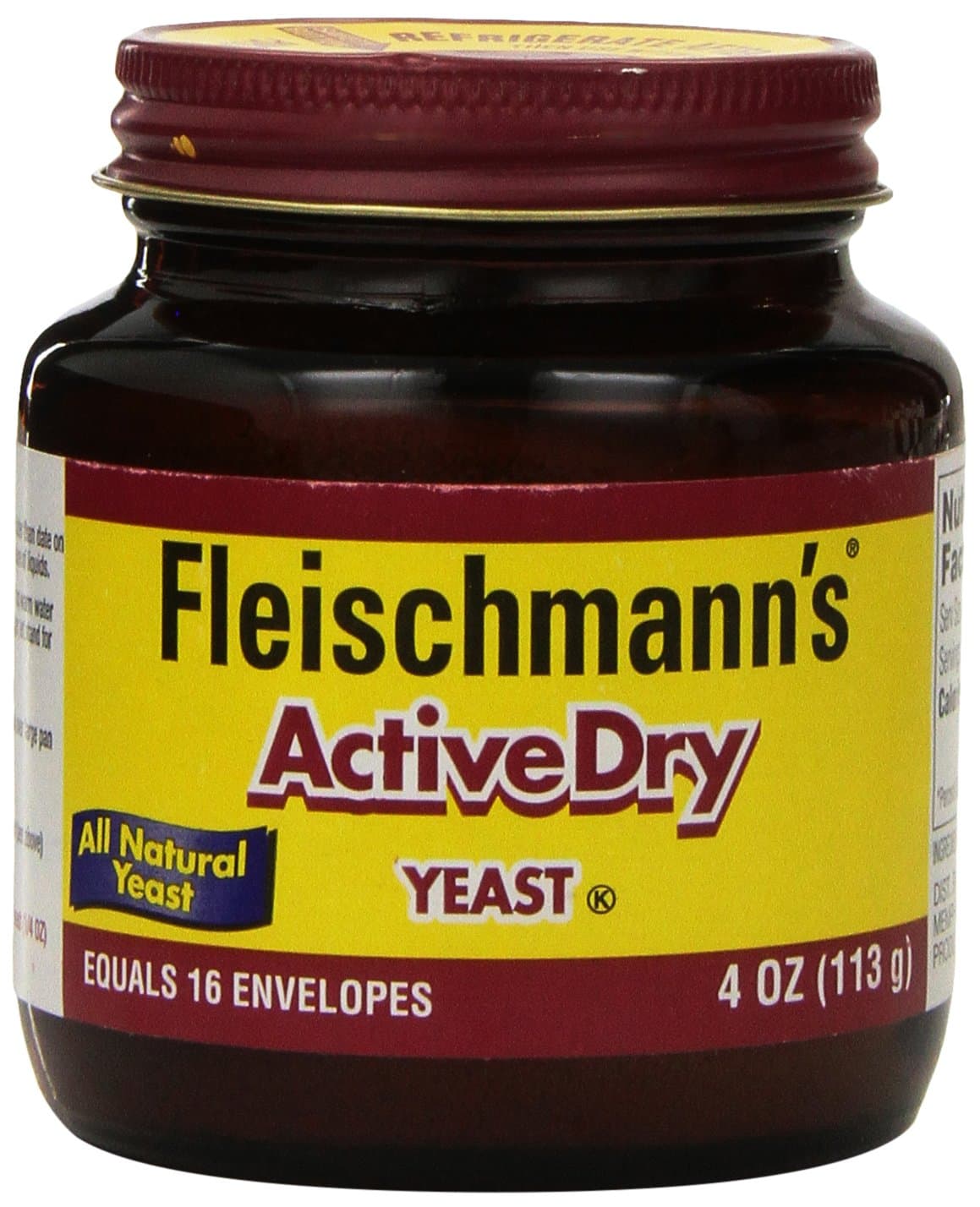 Yeast, ActiveDry 4 oz Jar Fleischmann's