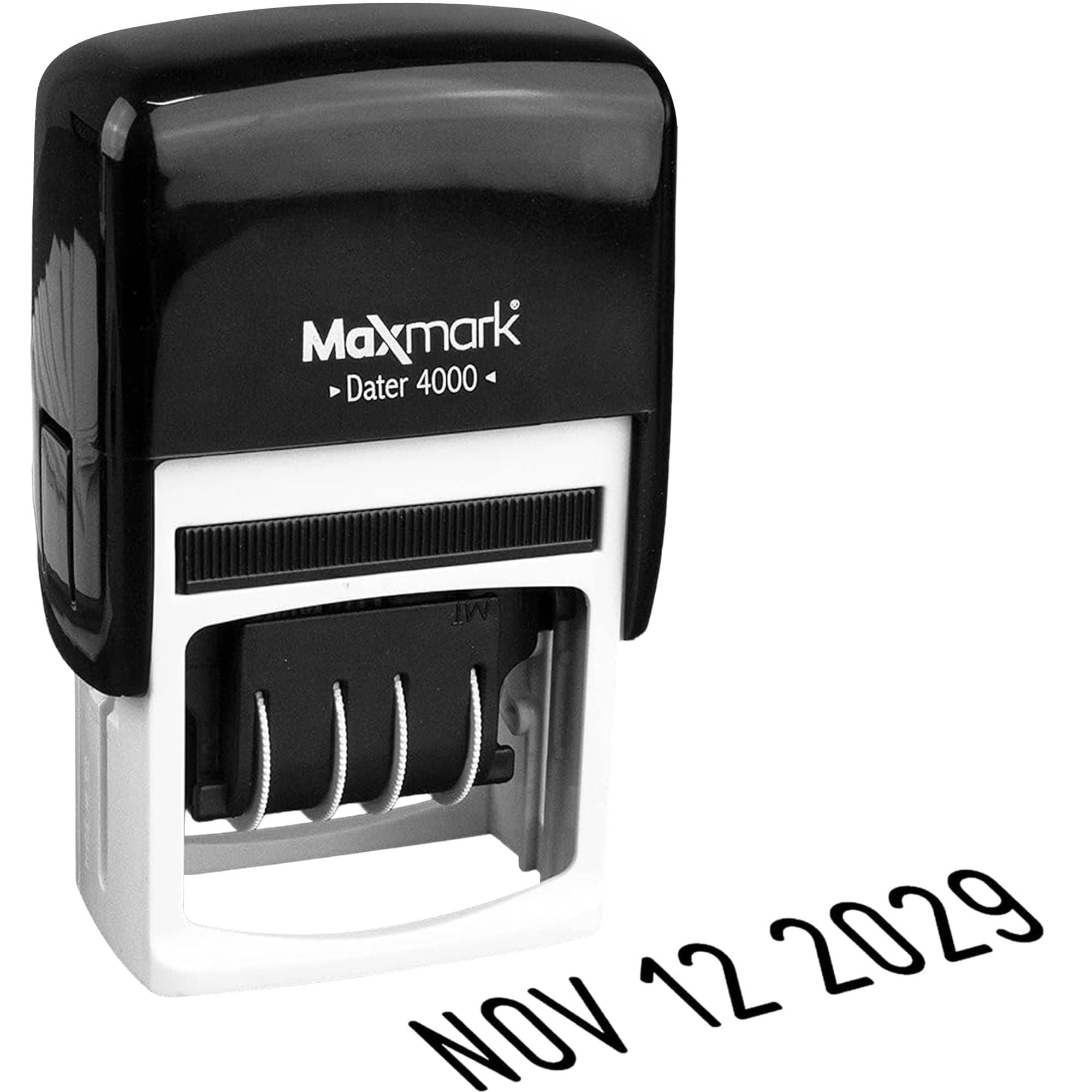 MaxMark Dater 4000 Self Inking Date Stamp - Black