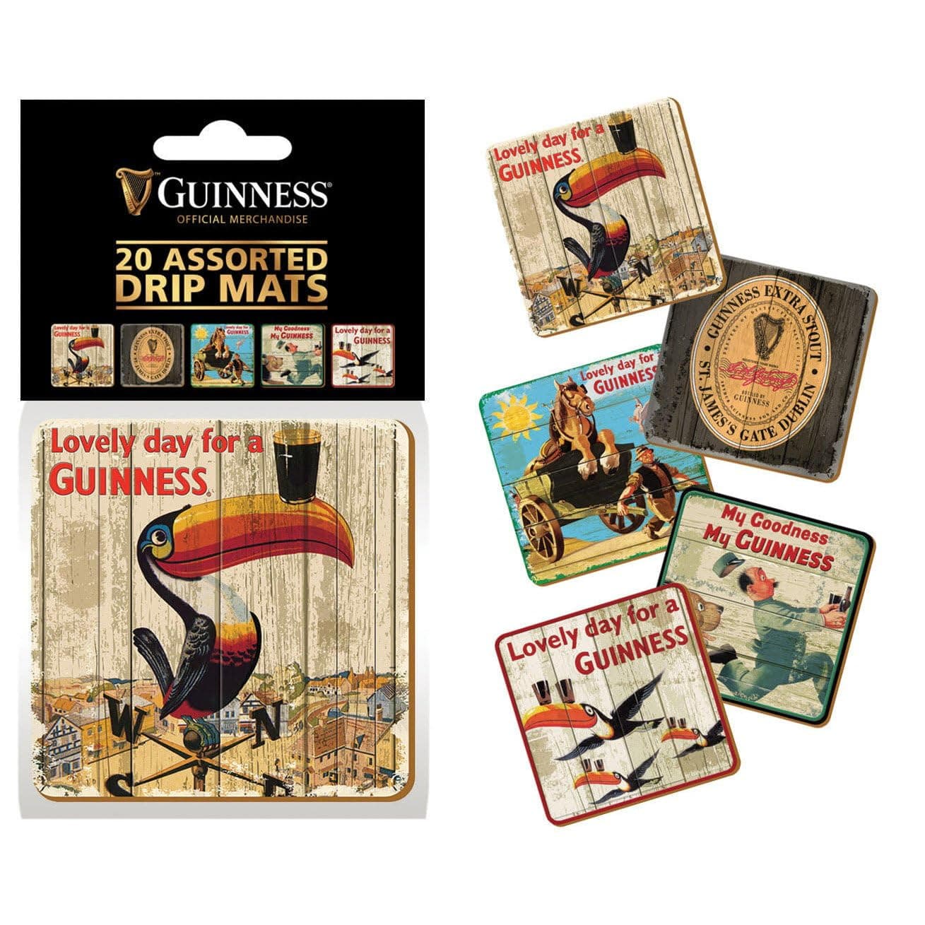 Heritage Advertising Drip Mat Coasters