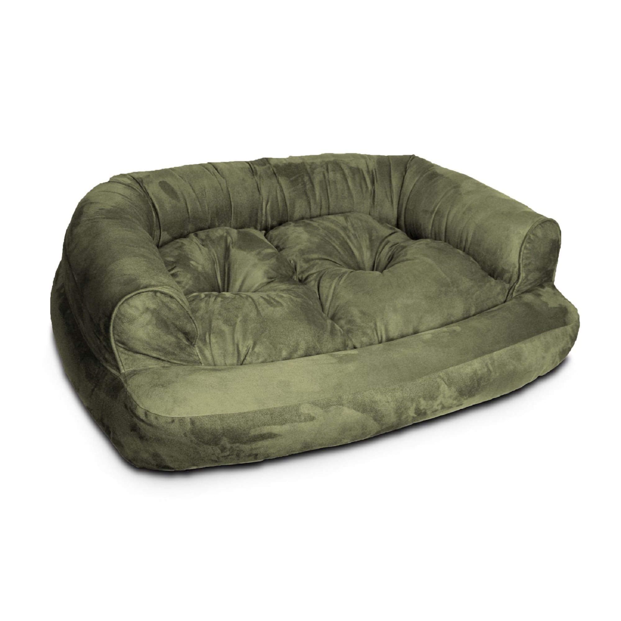 Snoozer Overstuffed Luxury Pet Sofa, Large, Olive