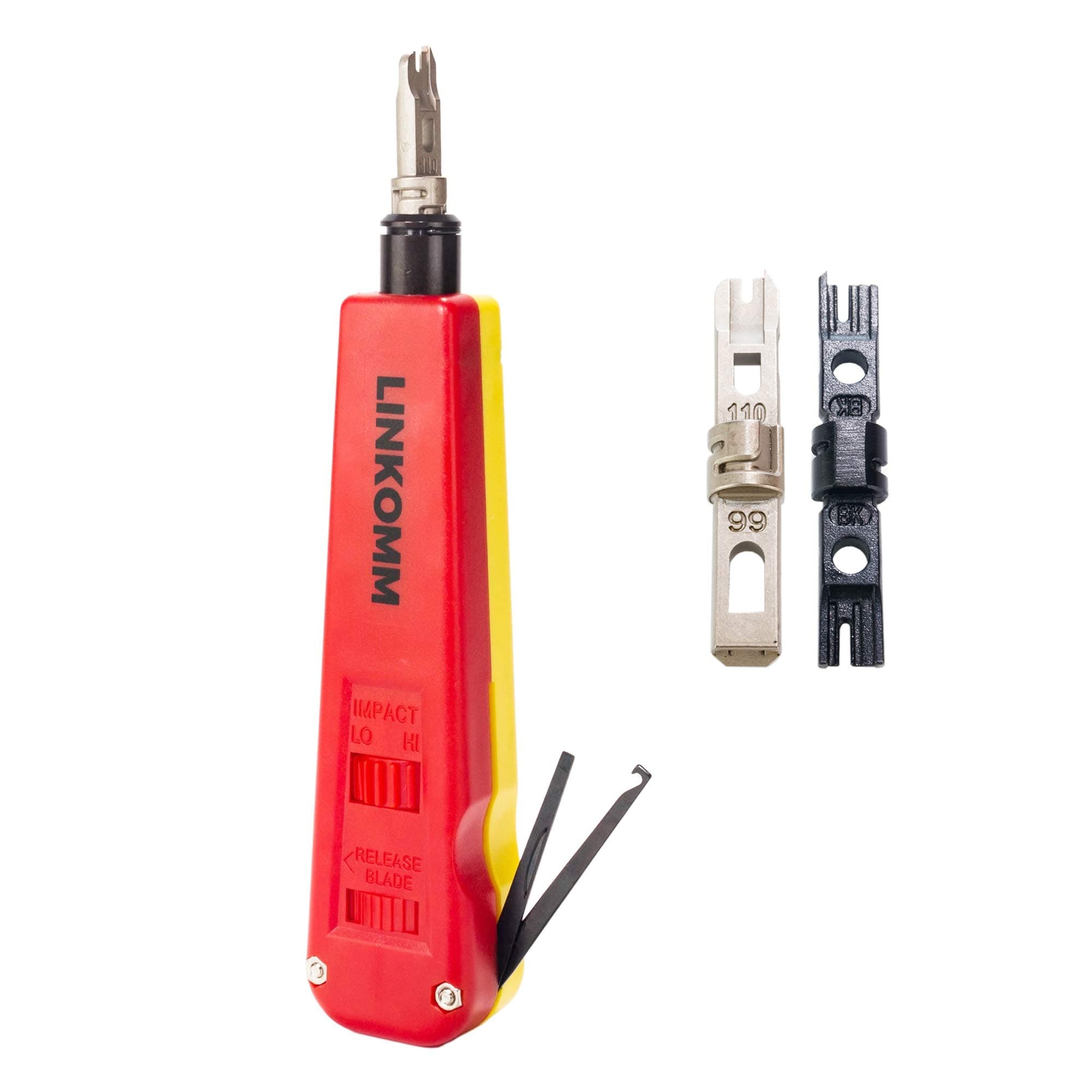 LINKOMM Network Wire Impact Punch-Down Tool with 66, 110 and Krone Blades