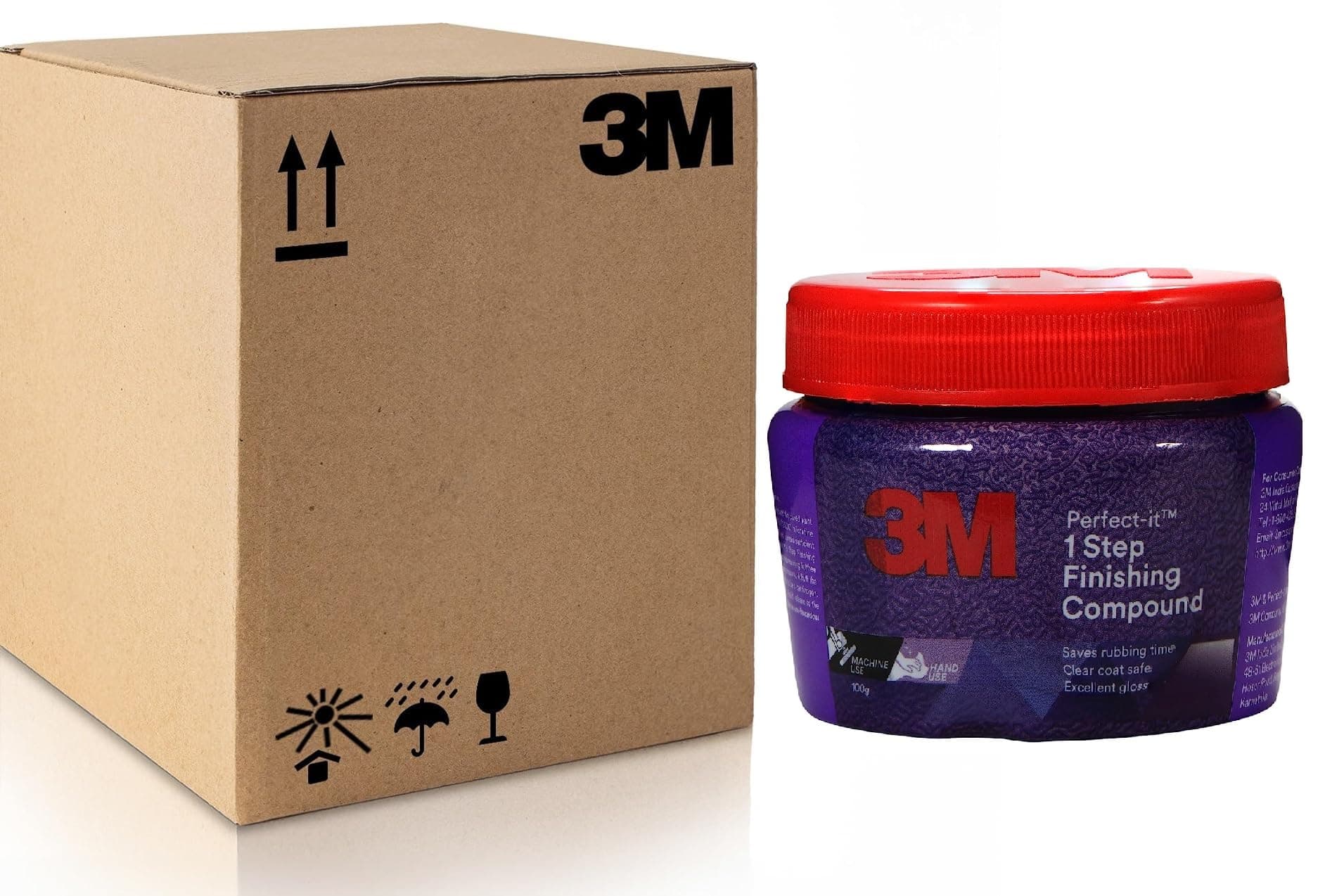 3M Foam, Sponge Perfect-It 1-Step Finish Compound, Remove Minor Scratches (100G, Pack Of 24), Blue