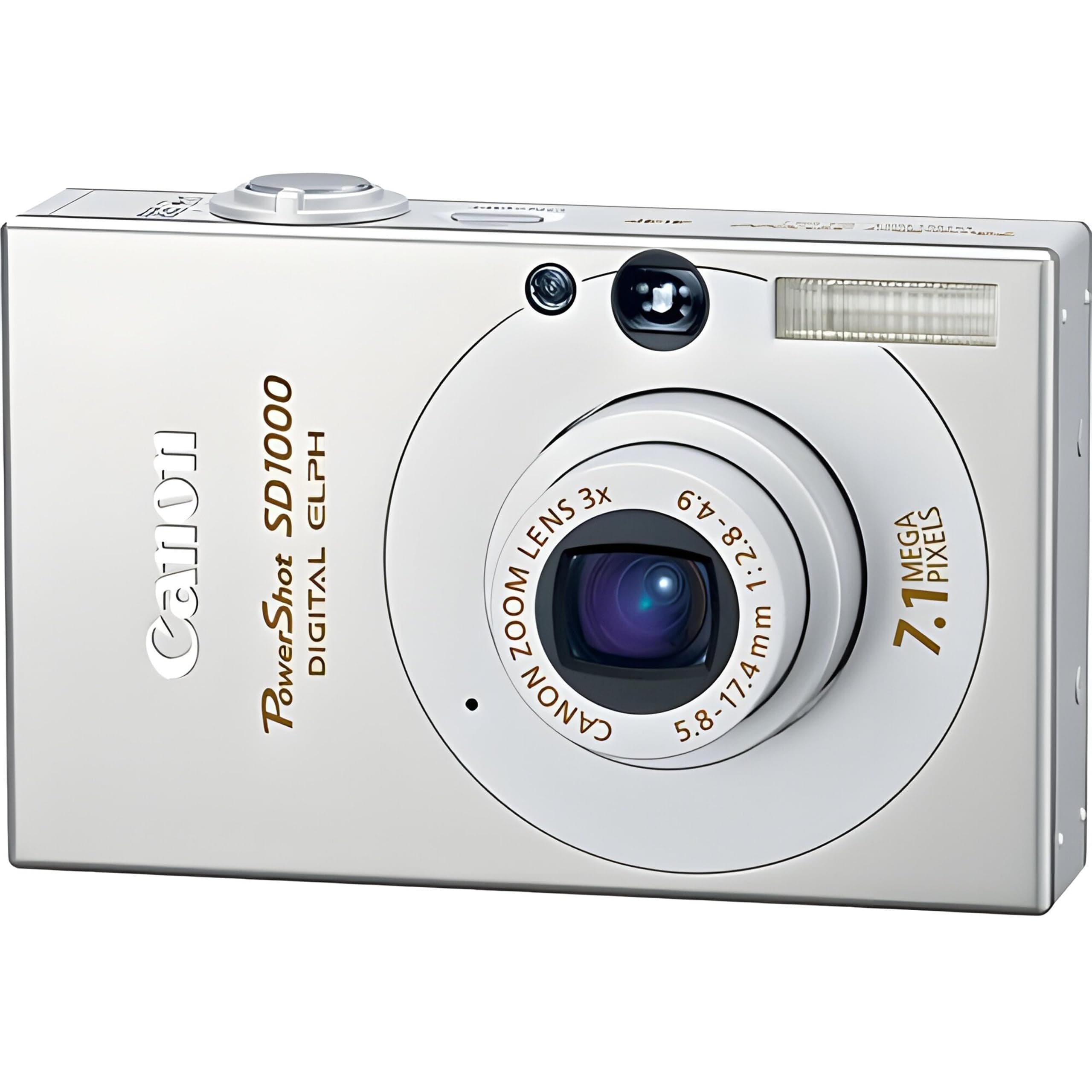 Canon PowerShot SD1000 7.1MP Digital Elph Camera with 3x Optical Zoom (Silver) (OLD MODEL)