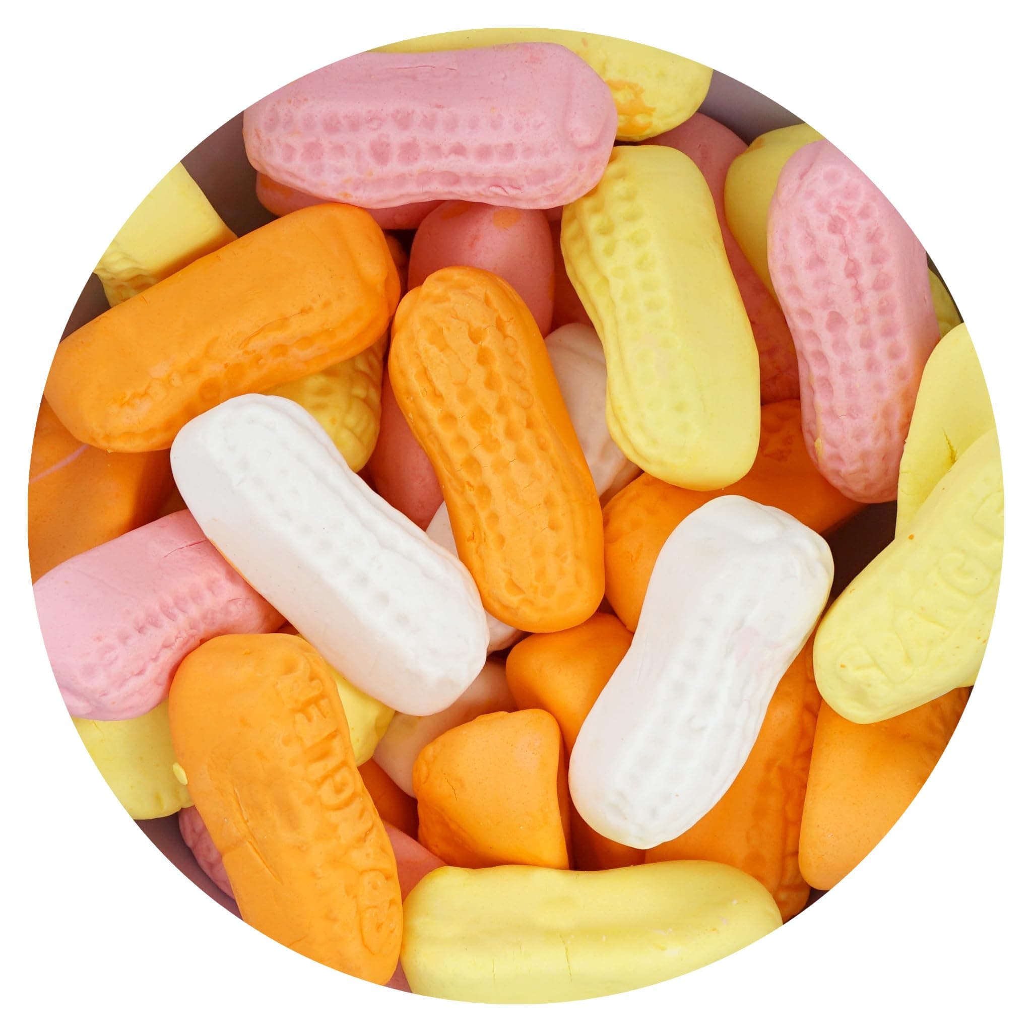 Circus Peanuts Assorted Marshmallow Candy, 2 Pound Bulk Bag, Marshmallow Candy, Nostalgic Candy