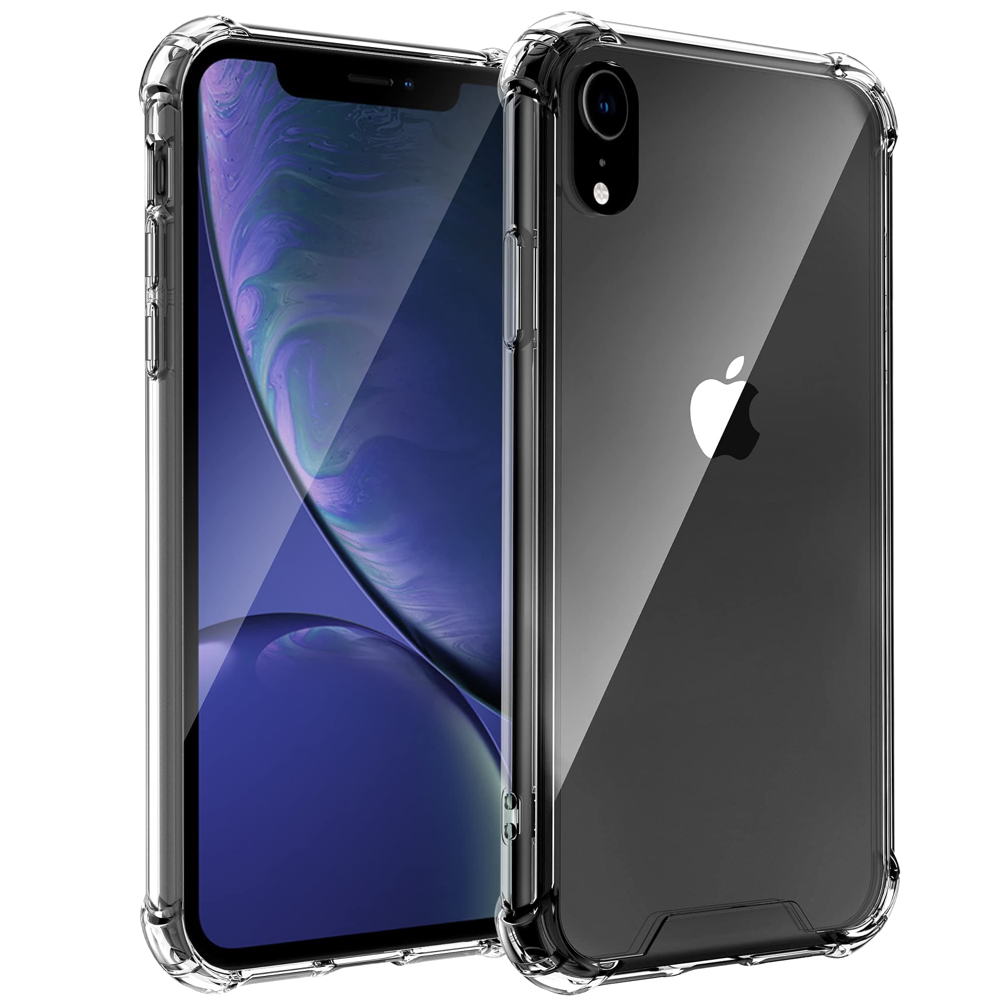 Arae Compatible with iPhone Case Hard PC + Soft TPU Frame [Shock-Absorbing] Phone Case (iPhone XR) Clear