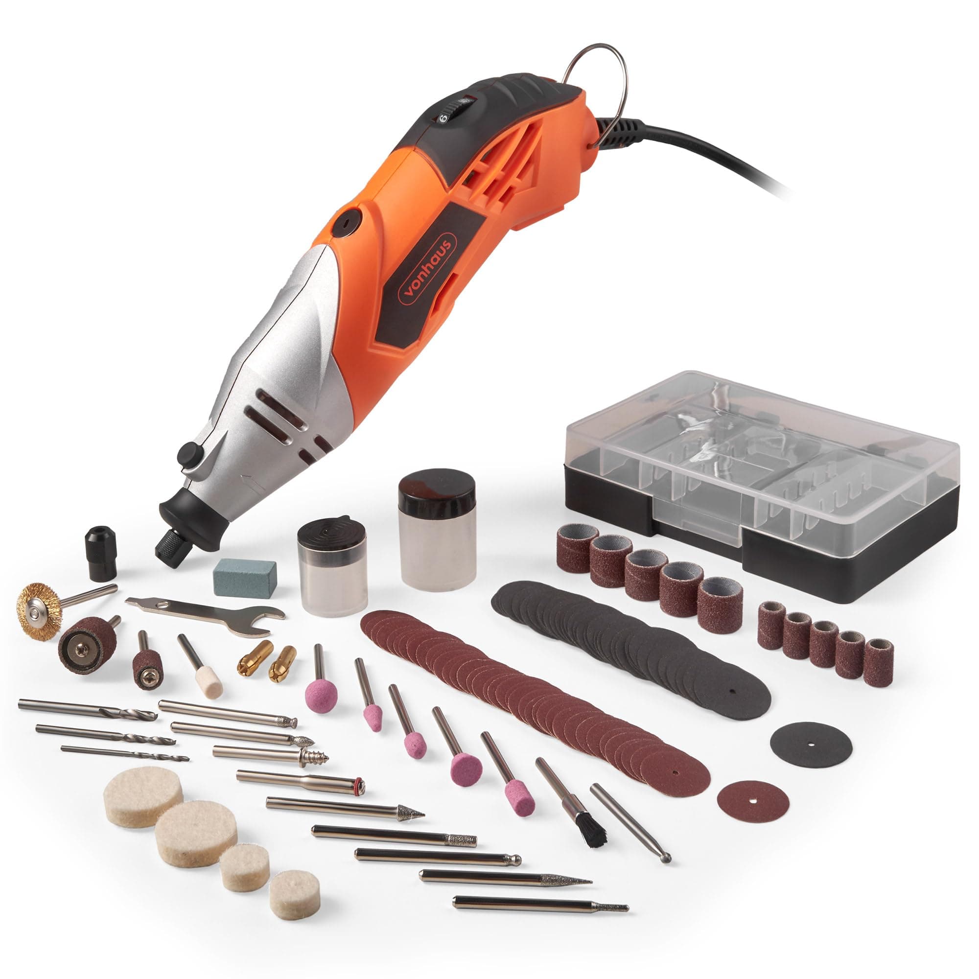 Rotary Tool/Multitool Combitool Multi Purpose Heavy Duty 170W with 120PC Accessory Set & Storage Case – Variable Speed Switch