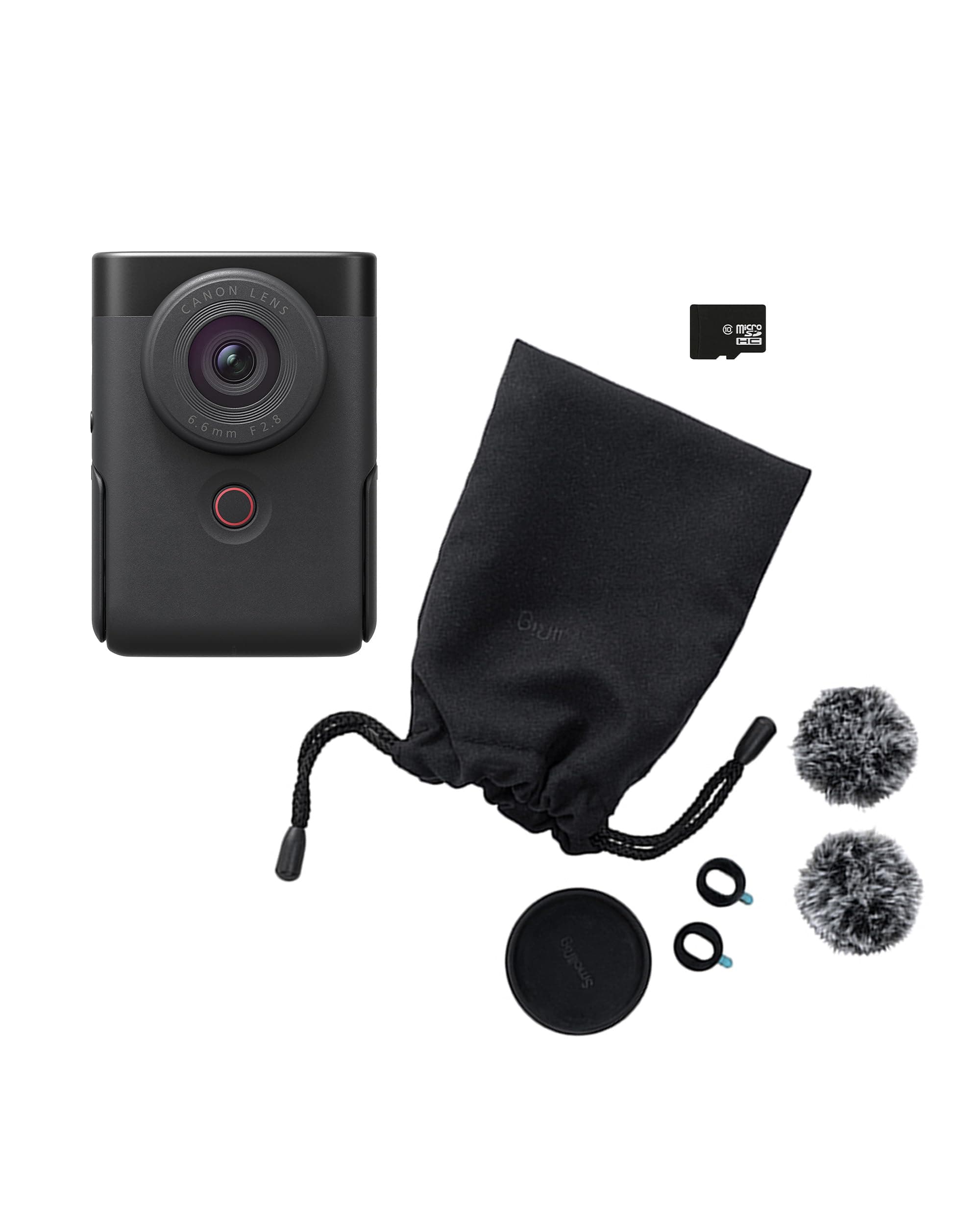 PowerShot V10 Vlogging Starter Kit Compact Camera - Digital Camera (Wide Angle Lens, 4K Camera Video Camera, Foldable Touch Display, Stereo Microphone, Tripod, Streaming, Content Creation)