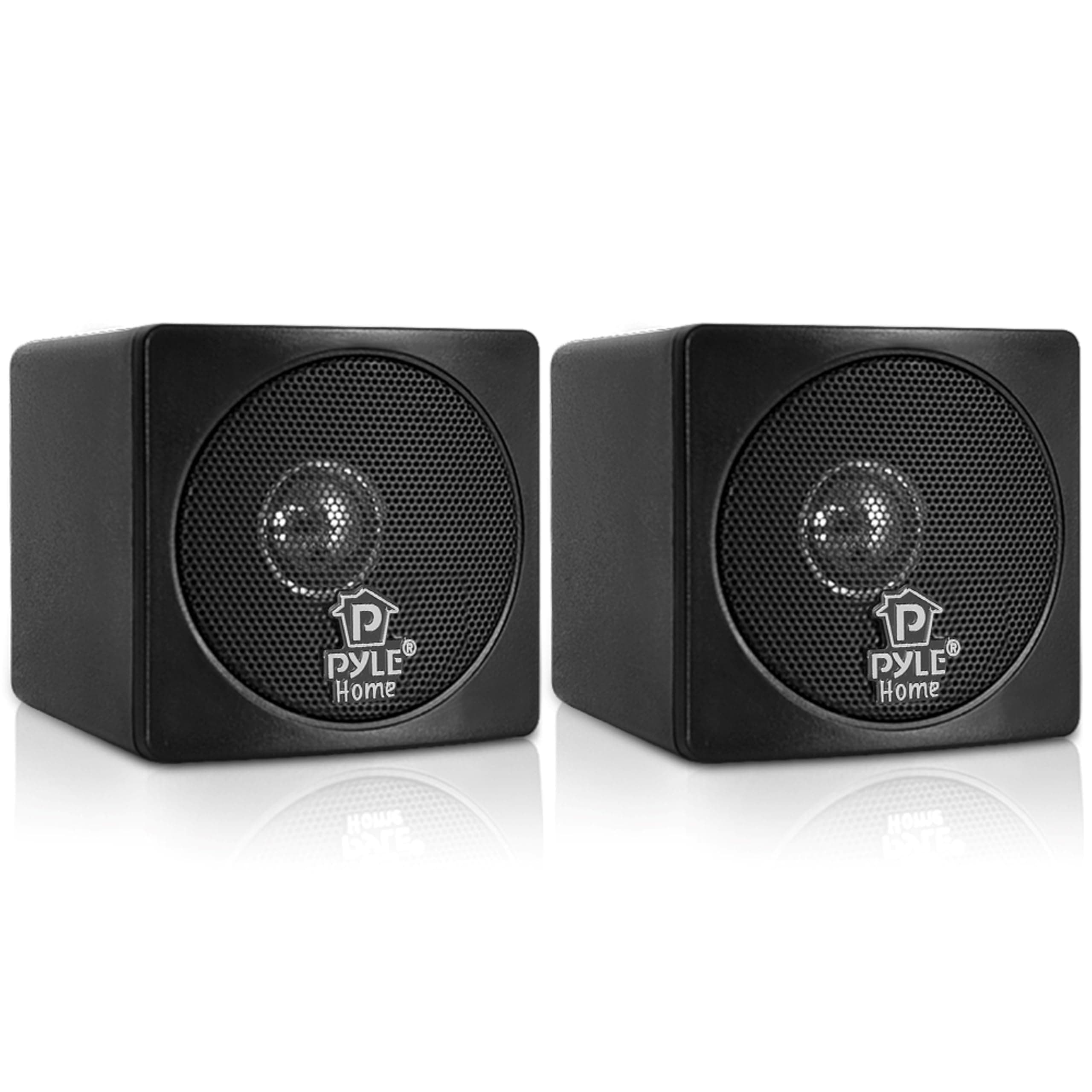 【Pyle 100W Max Mini Cube Full Range Speaker (Pair) 3" Bookshelf Speaker】Frequency Response: 90 Hz ~ 18 kHz Impedance: 8 ohms Size: 9.1 cm x 9.1 cm x 11.6 -cm Weight: 930g / 465g (1 piece).1 pair 1 year manufacturer warranty -PCB3 BK [Parallel Import] Item]