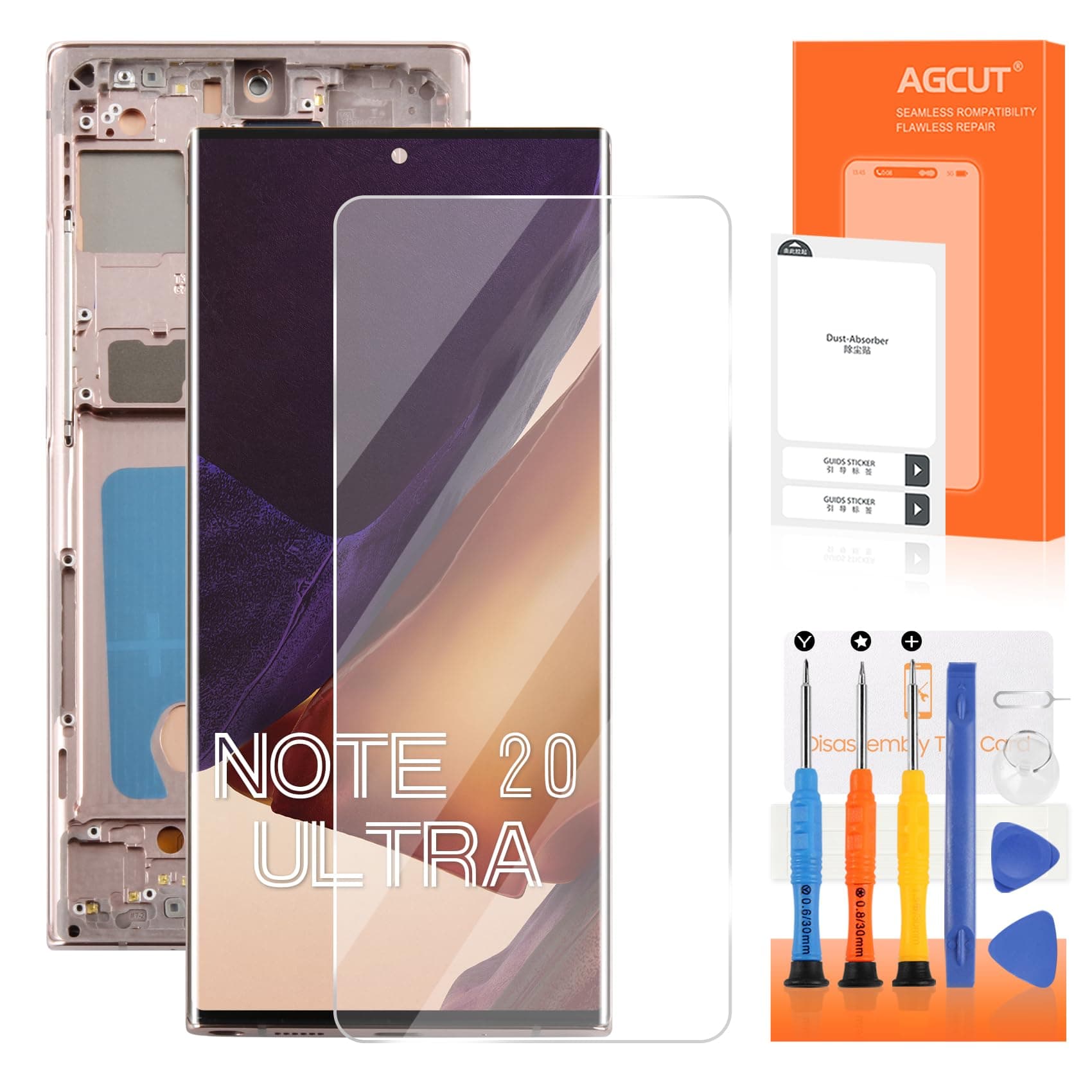 INCELL for Samsung Galaxy Note 20 Ultra Screen Replacement for Display Samsung Note 20 Ultra LCD SM-N985 SM-N986U LCD Digitizer Touch Assembly with Brown Frame(Not Fingerprint)