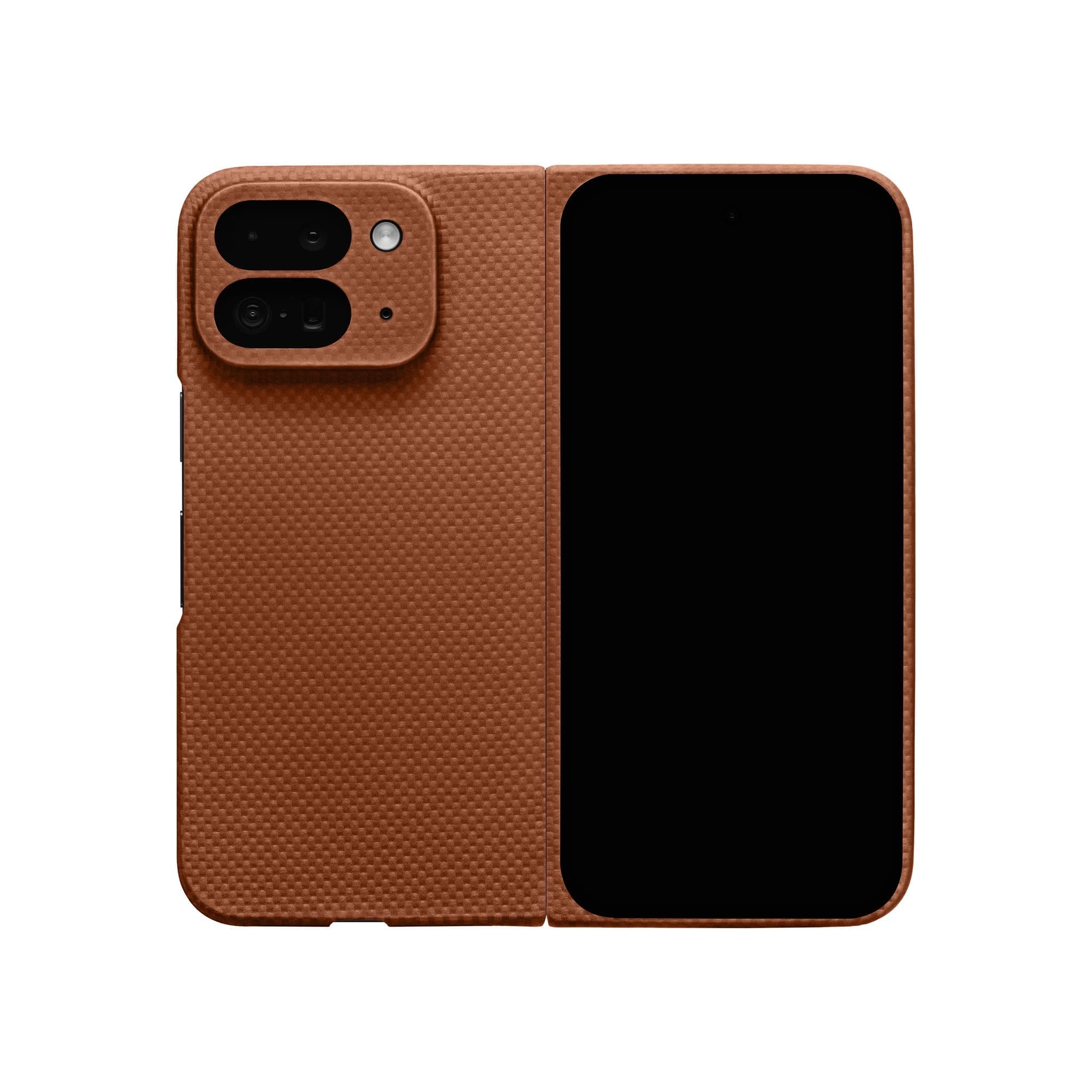 Compatible with Pixel 9 Pro Fold | Coffee | Durable Pixel 9 Pro Fold Phone Case | 0.6mm Thin Aramid Fiber, 10 Grams, Precision Lasercut, Full Camera Protection, Nonslip Matte Finish