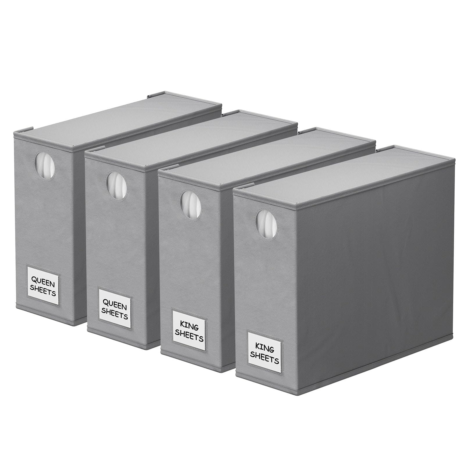 Bed Sheet Organizer Grey 4 Pack