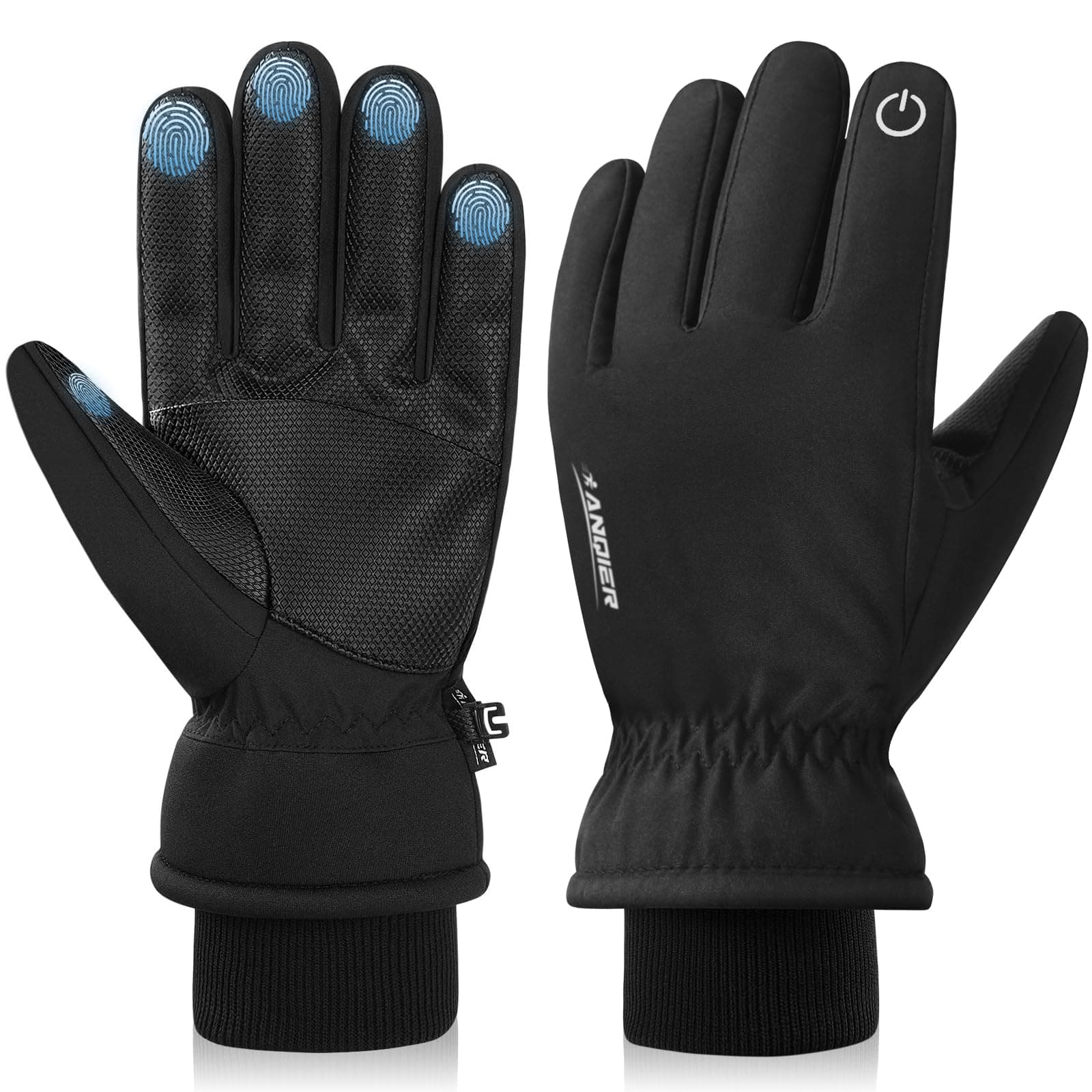 anqier Winter Gloves, Cold Proof Thermal Thinsulate Warm Touchscreen Cold Weather Gloves Men Women for Smartphone Texting Cycling