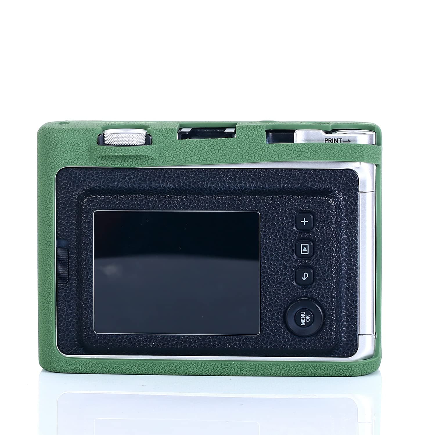 Pocoukate Protective Case for Instax Mini EVO, Soft Silicone Cover Bag with Screen Protector for Fujifilm Instax Mini EVO Instant Camera - Green