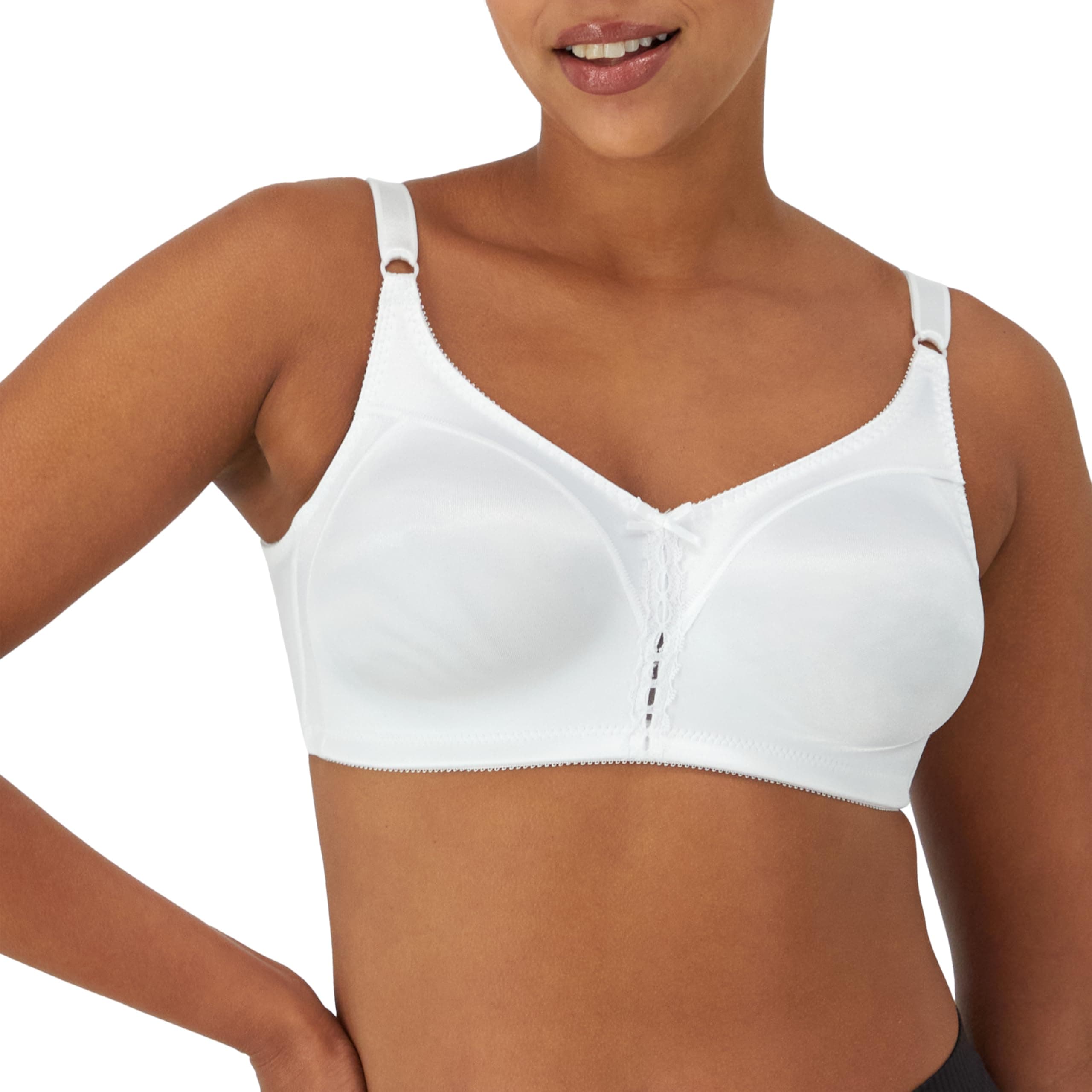 Bali Women's Double Support Wireless Bra, Comfortsoft Full-coverage Wirefree Bra, Df3820