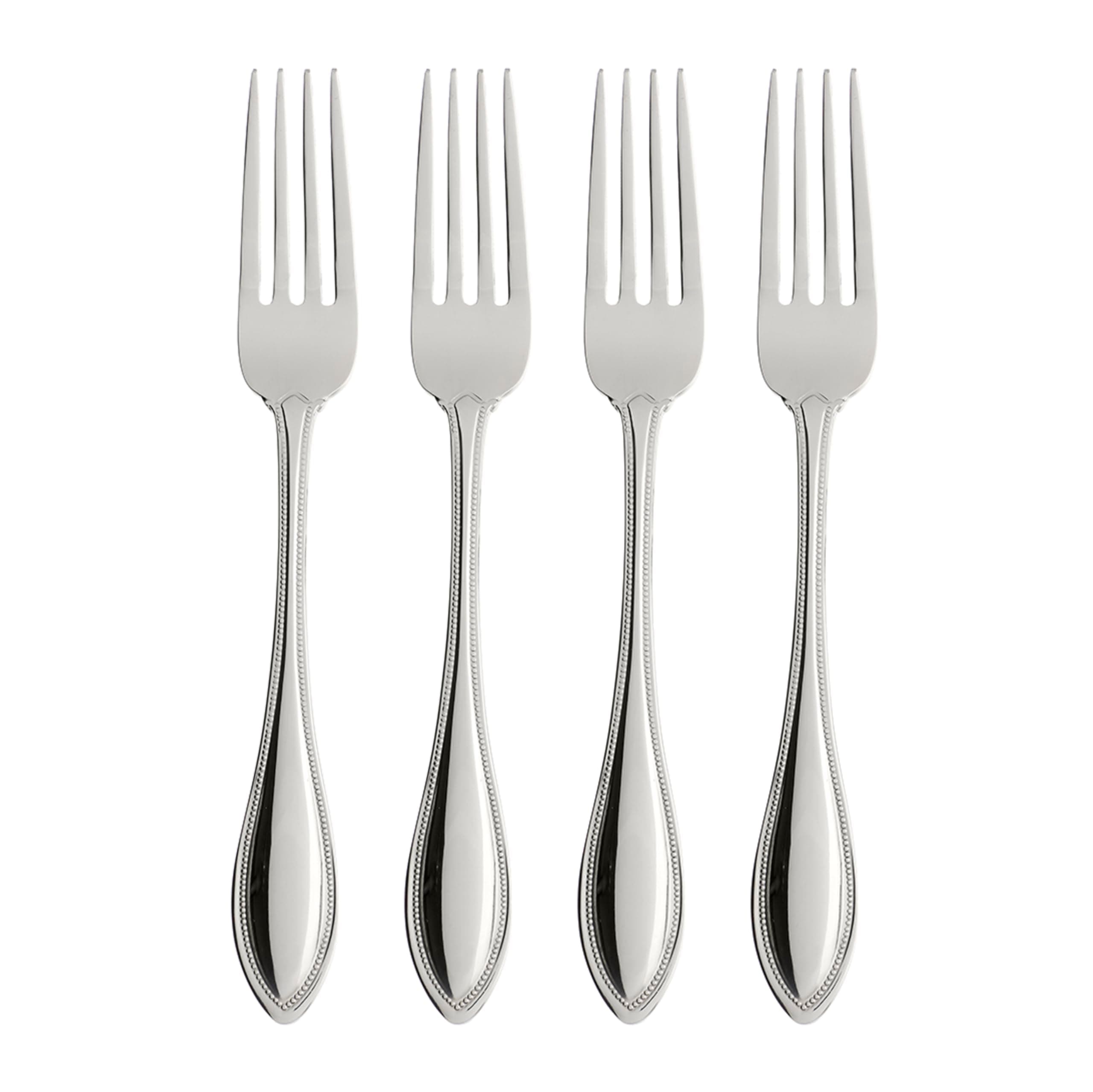 Oneida Silverware Set, American Harmony Everyday Flatware Dinner Forks Set, Service For 4, 18/10 Stainless Steel, Rust Resistant, Dishwasher Safe, Home & Kitchen Utensils Sets, Fork (Silver 4 Pieces)